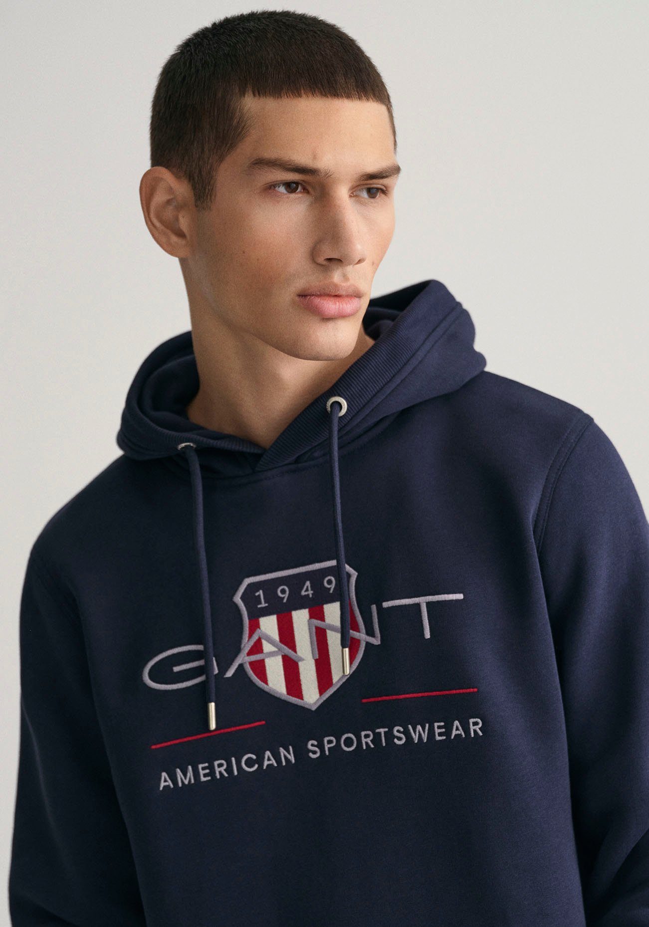 Gant Hoodie REG ARCHIVE SHIELD HOODIE met modieuze logo-borduursel op de borst