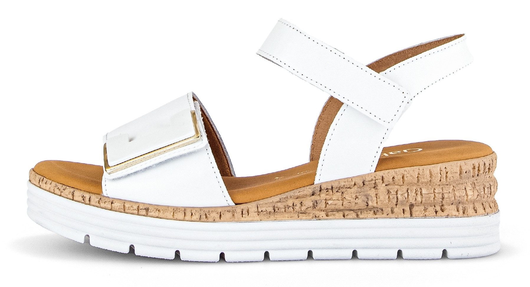 Gabor Sandaaltjes Genua sleehak, zomerschoen, sandalen met klittenbandsluitingen, breedte g