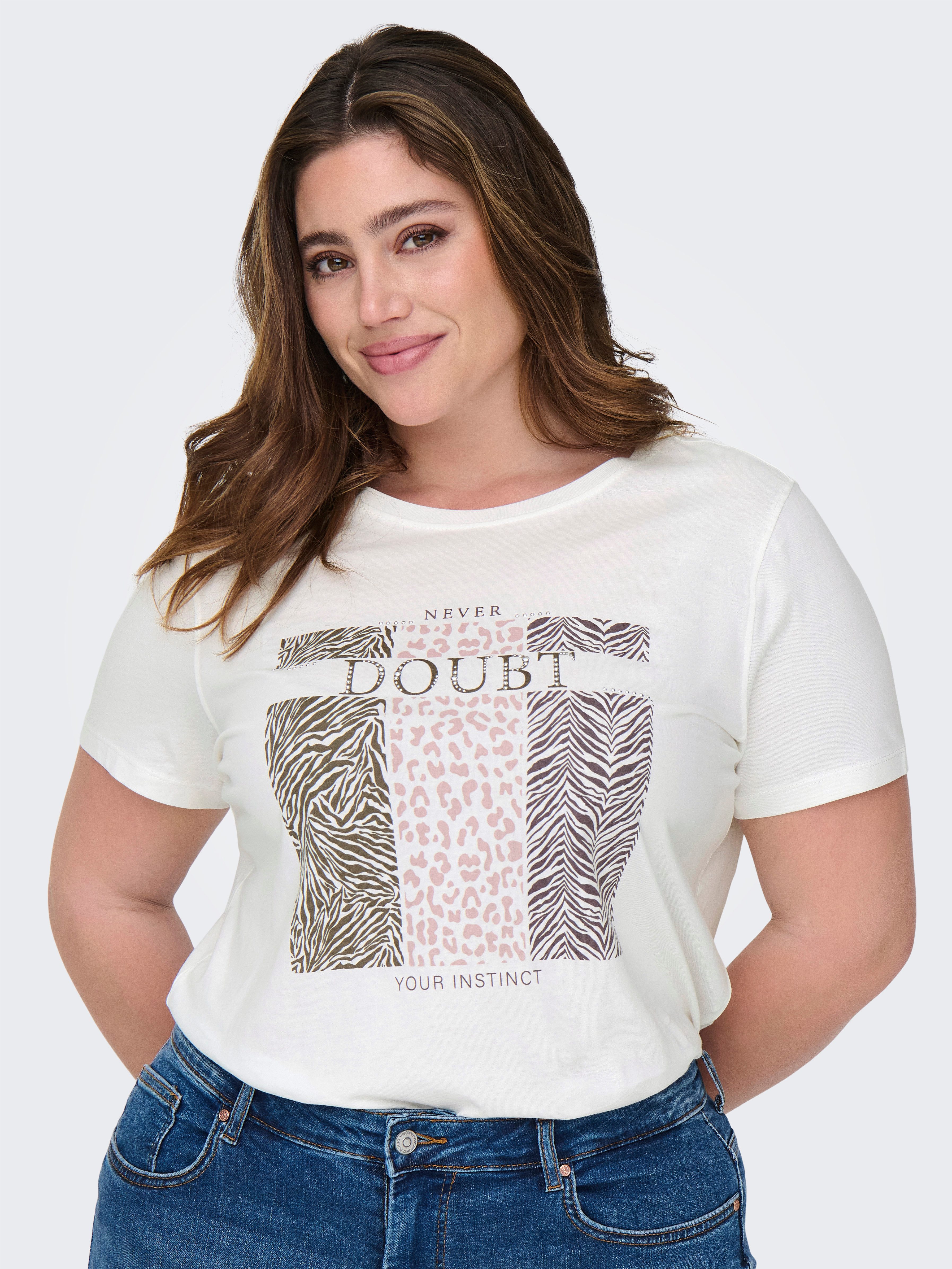 ONLY CARMAKOMA Shirt met korte mouwen CARBRINNA LIFE SS REG TEE JRS