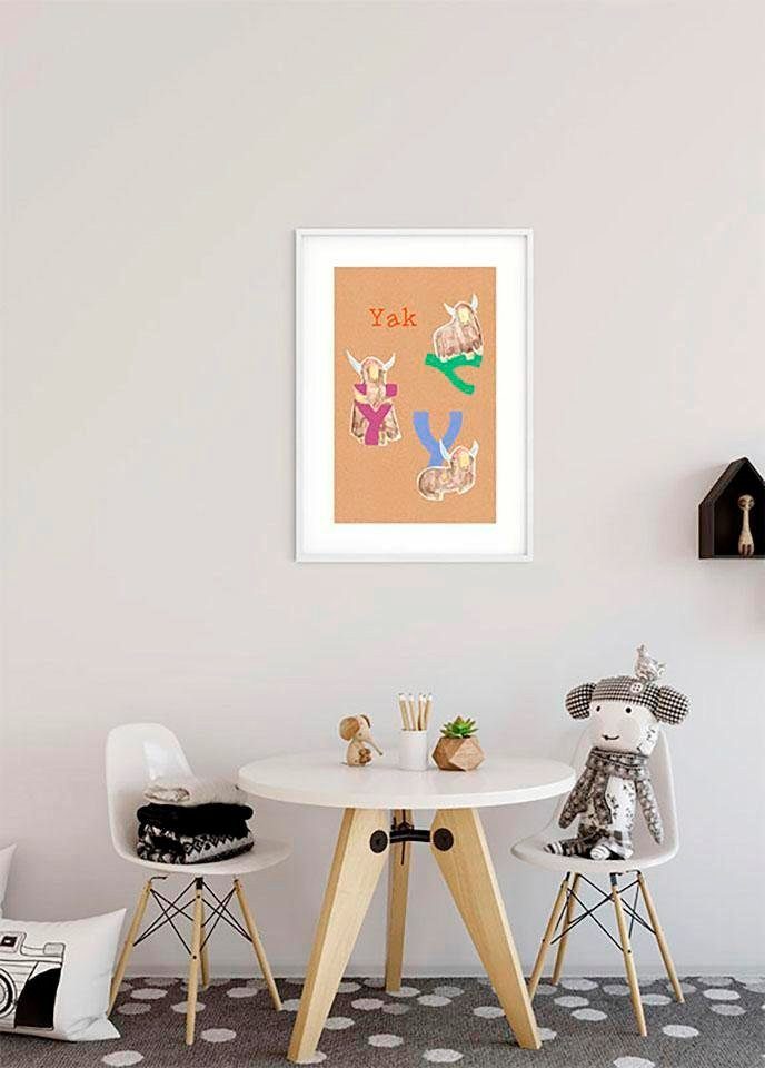 Komar Wanddecoratie ABC Animal Y Wanddecoratie - zonder lijst (1 stuk)