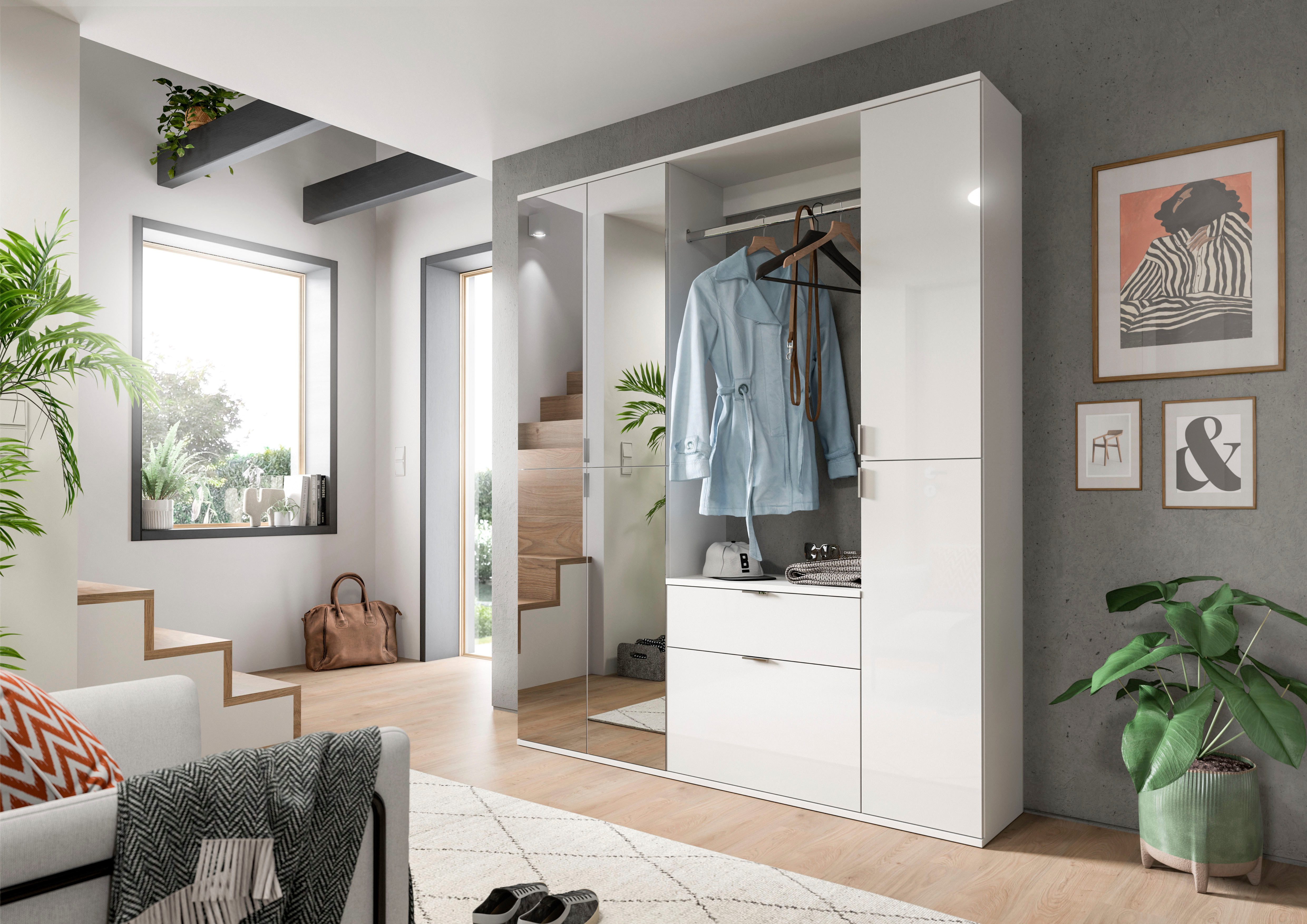 INOSIGN Halmeubelset Trondheim, Breedte 61 cm, bestaande uit Commode, Kledingstang & Plank (3-delig)
