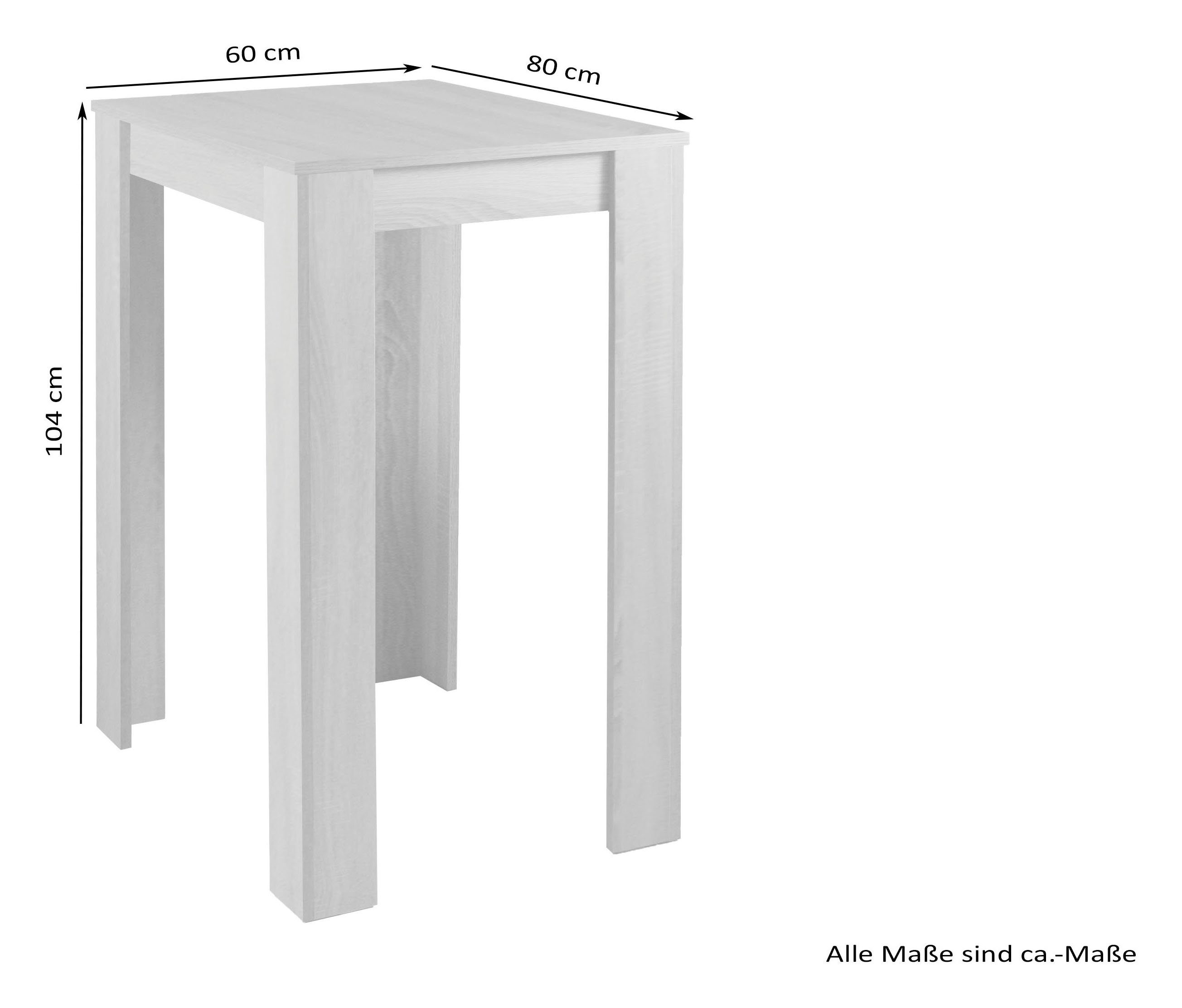 byLIVING Barmeubels Eethoek Nele, stoelen Simone (set, 3-delig)