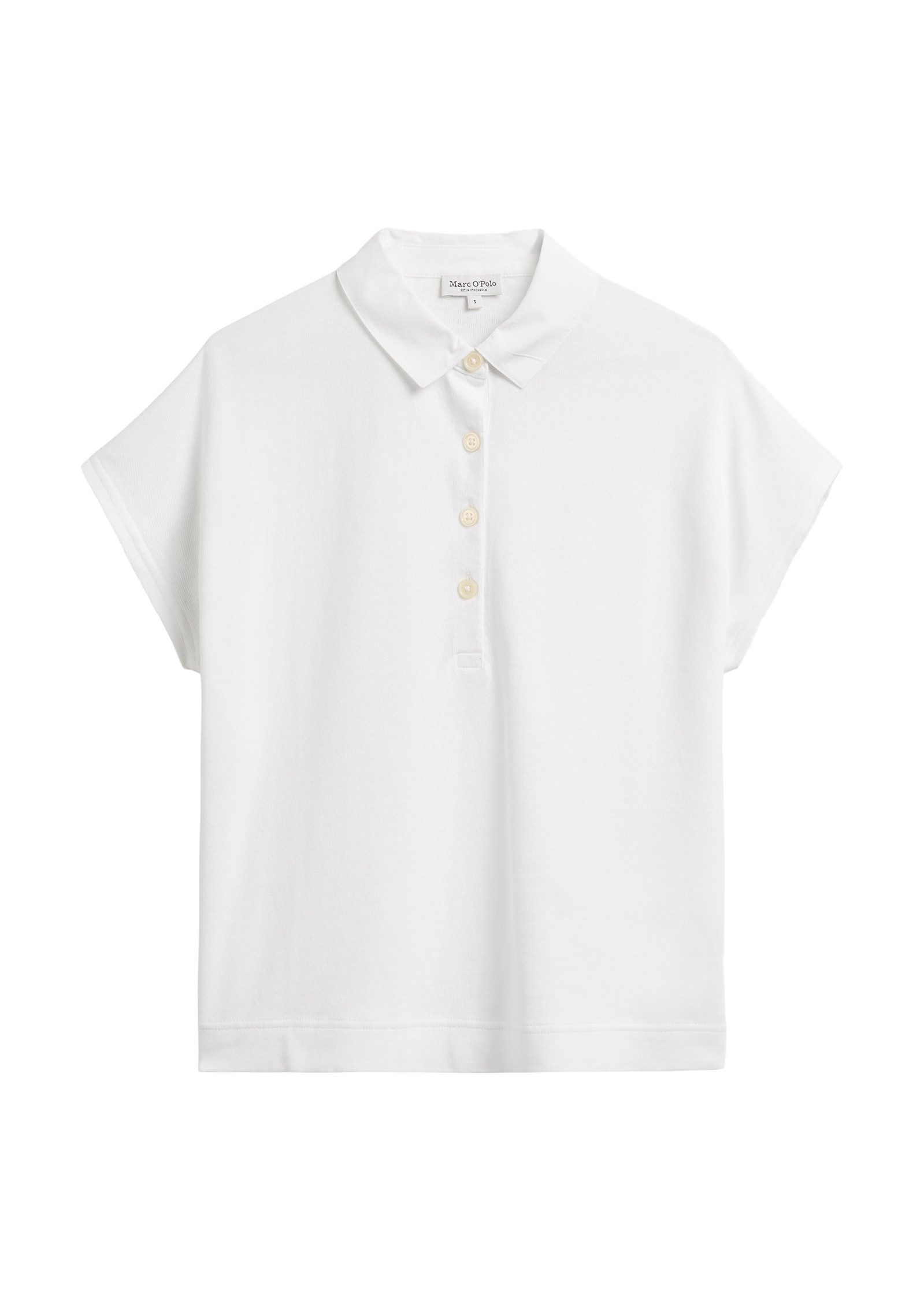 Marc O'Polo Poloshirt oversized, van lichte jersey