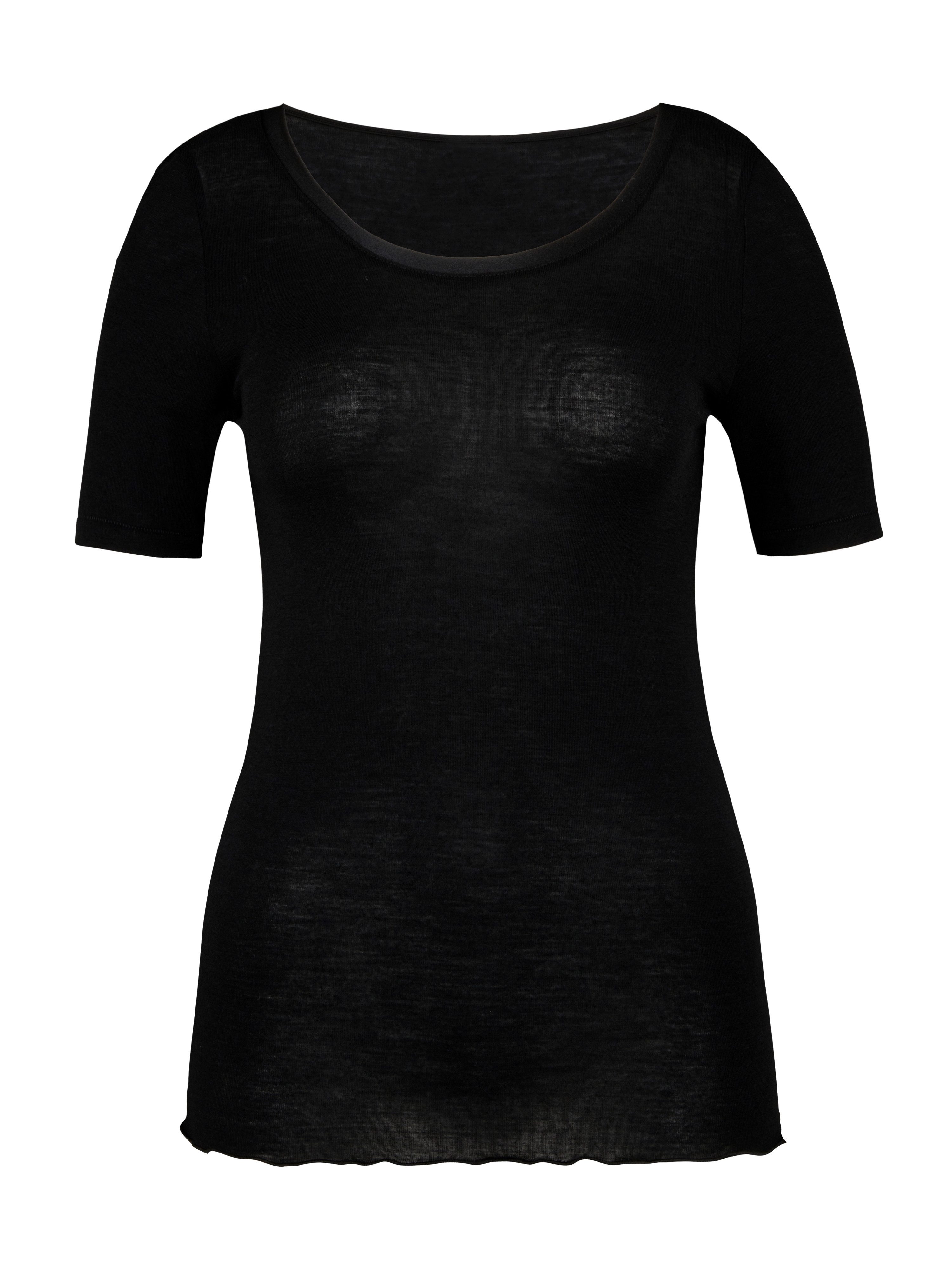 CALIDA Shirt met korte mouwen True Confidence met satijnen bies bij de ronde hals