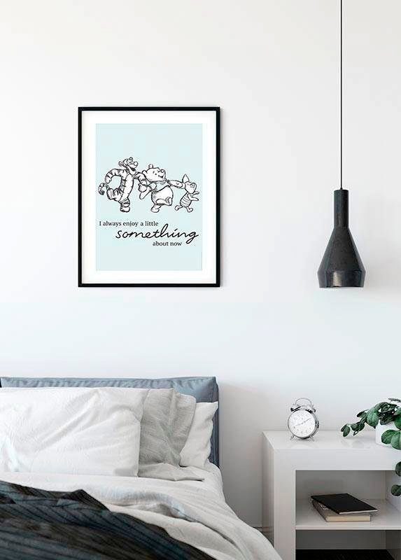 Komar Wanddecoratie Winnie the Pooh Little Something Wanddecoratie voor de kinderkamer - zonder lijst (1 stuk)