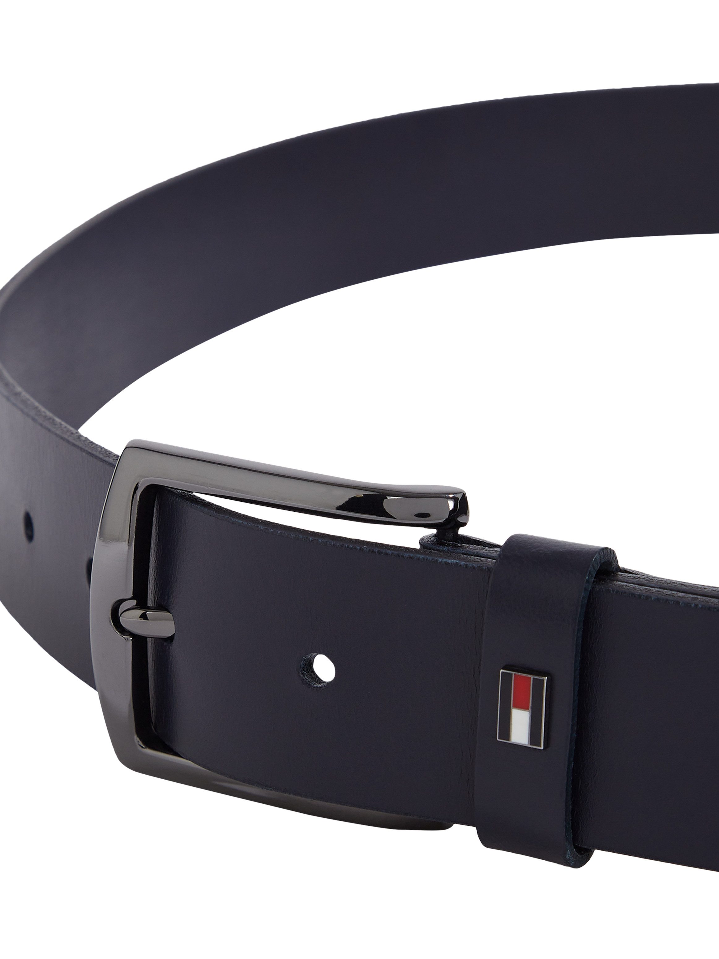 Tommy Hilfiger Leren riem DENTON 3.5 EXT Eenvoudige gesp, metalen logo
