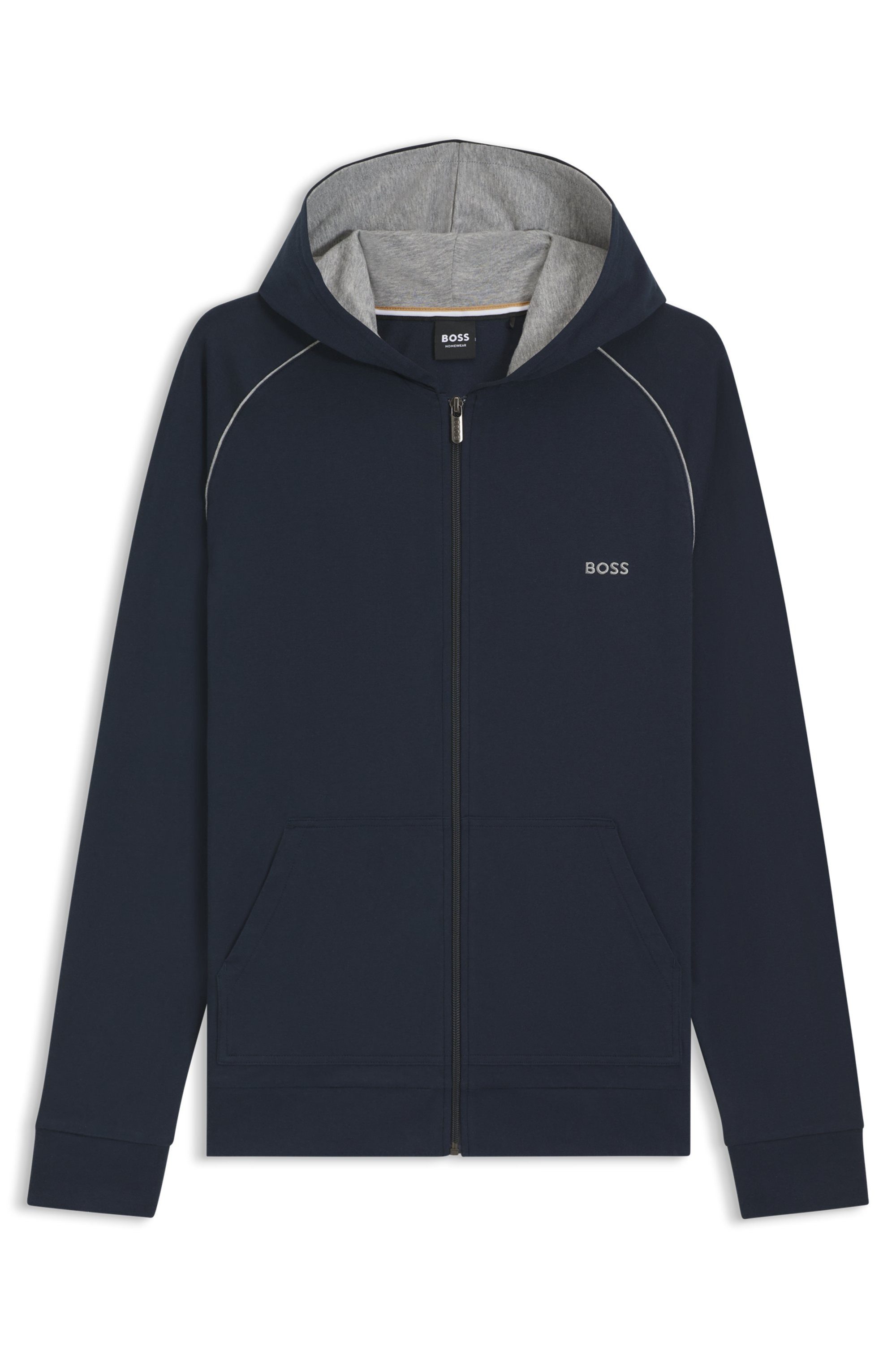 BOSS Capuchonsweatvest Mix&Match Jacket H met boss-borduursel op de borst