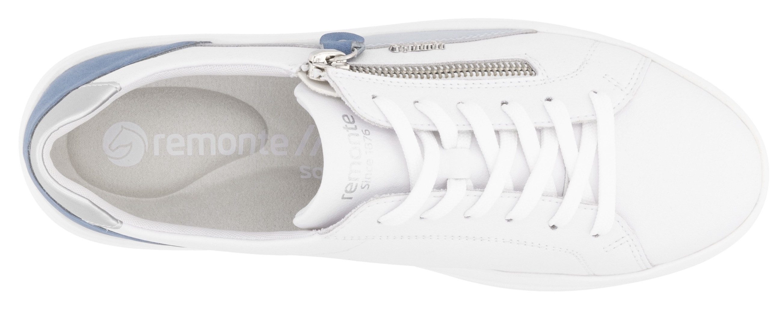 Remonte Plateausneakers ELLE-Collection , vrijetijdsschoen, lage schoen, veterschoen met zachte inlegzool