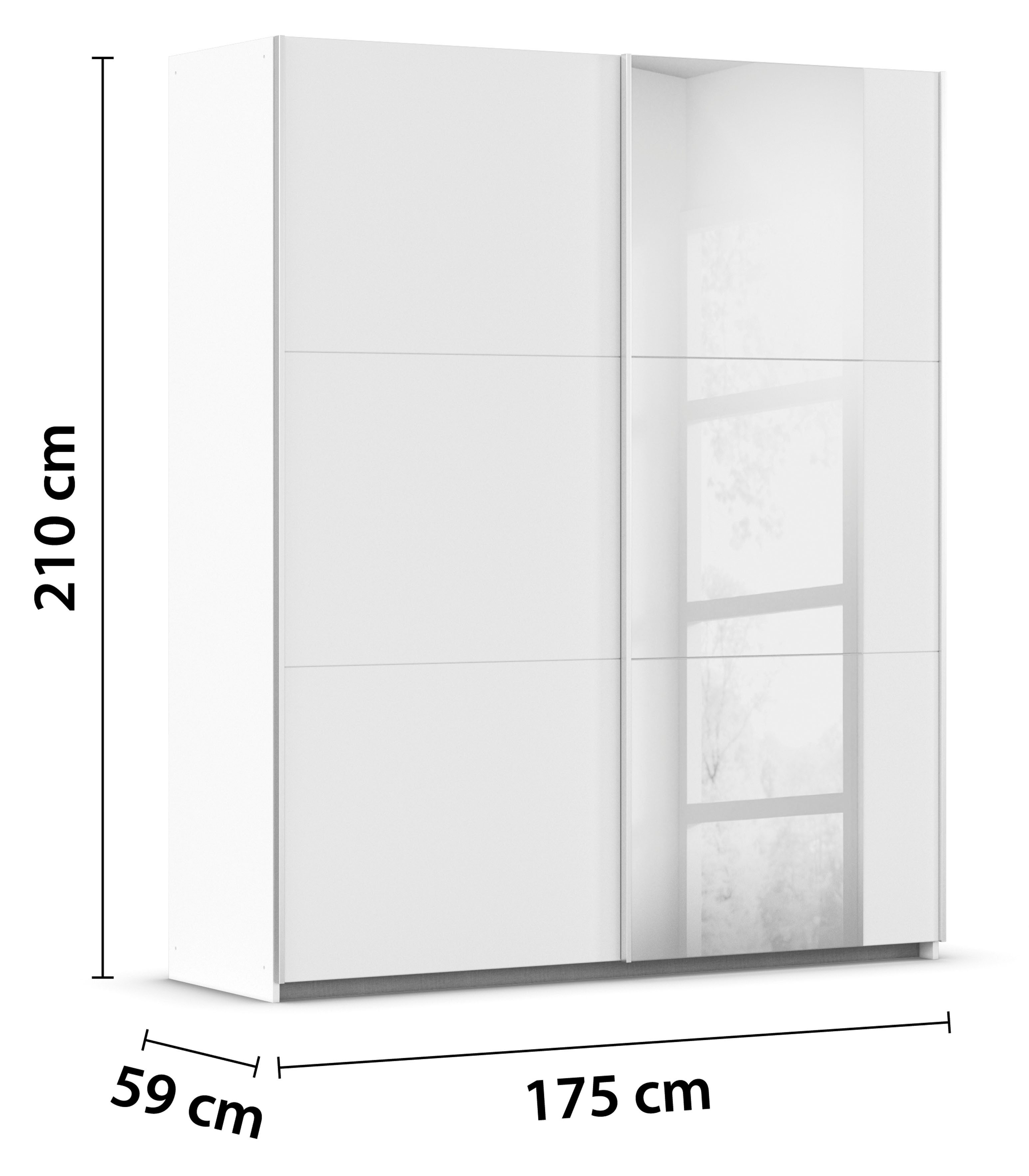 rauch Schuifdeurkast Kledingkast garderobe TOPSELLER AURELIO met 3 uitrustingsvarianten 3 verschillende uitrustingsvarianten handgrepen van metaal made in germany