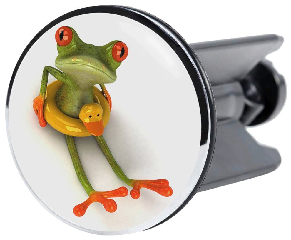Sanilo Set badkameraccessoires Froggy bestaand uit toiletzitting, badmat, stop, zeepdispenser, toiletborstel (complete set, 6-delig)