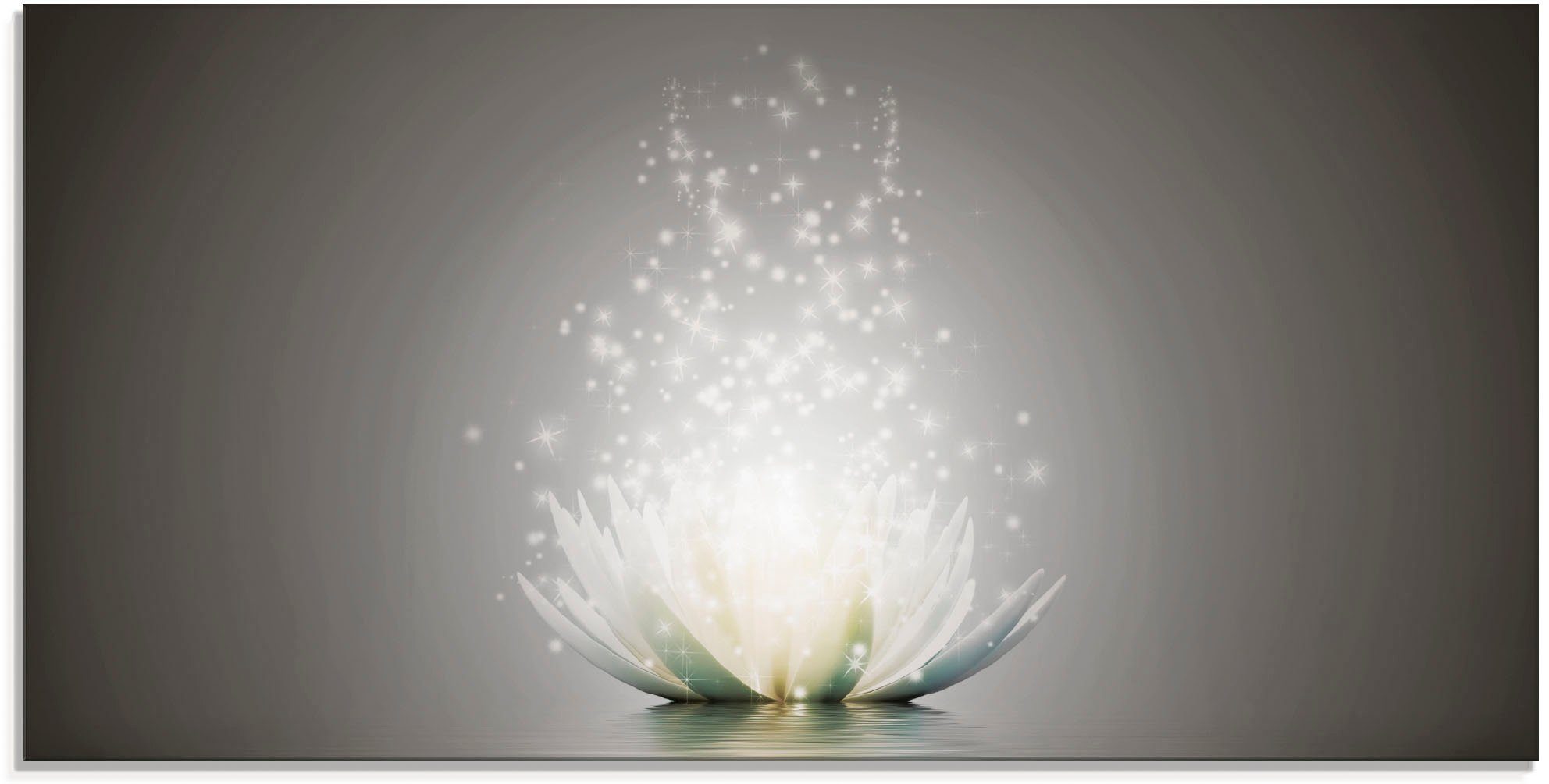 Artland Print op glas Magie van de lotusbloem