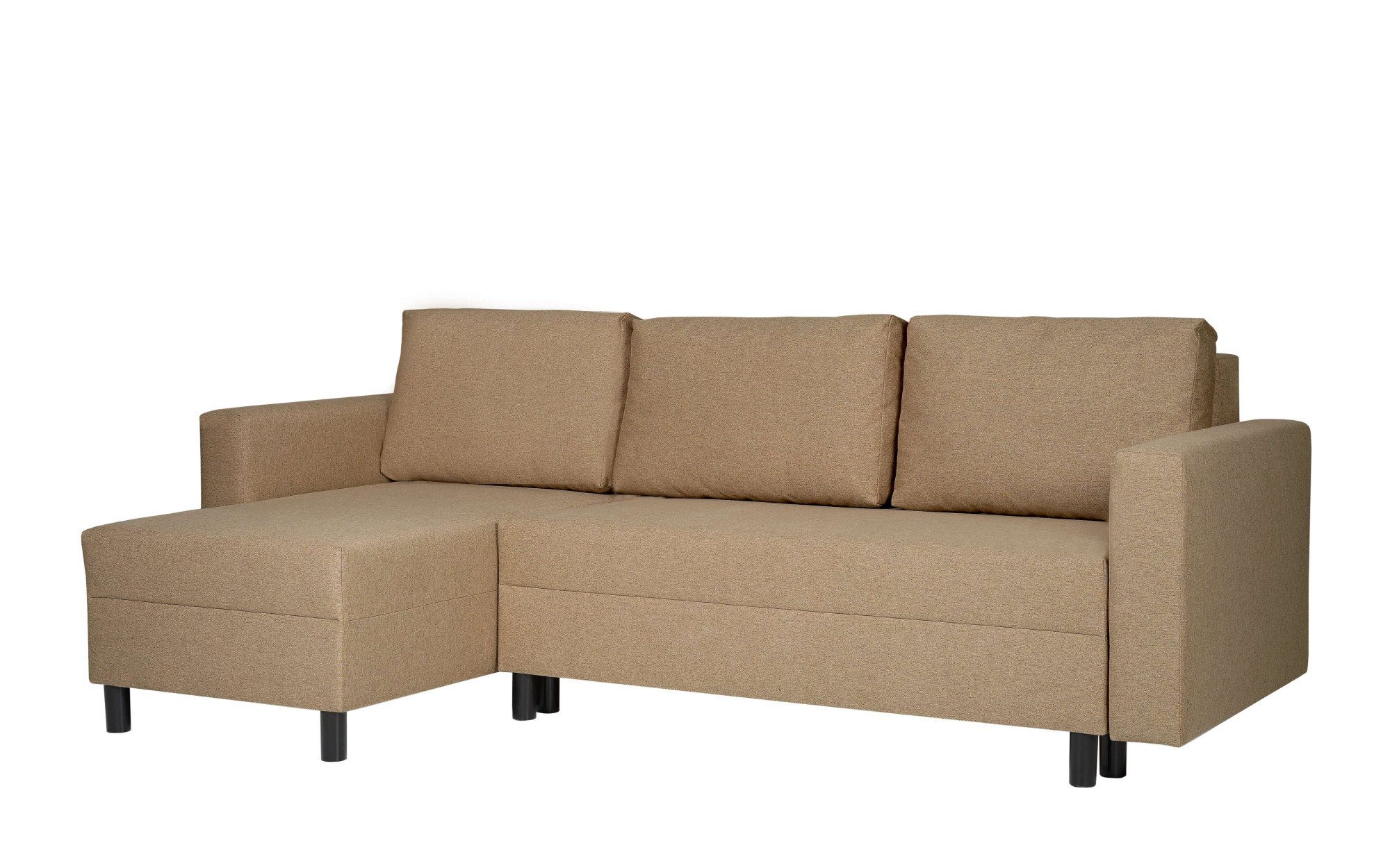 INOSIGN Hoekbank GLENOE slaapbank met bedlade, ottomane aan beide zijden te monteren L-vorm, afmetingen B/D/H: 230/135/84,5 cm, velvet & zachte structuur