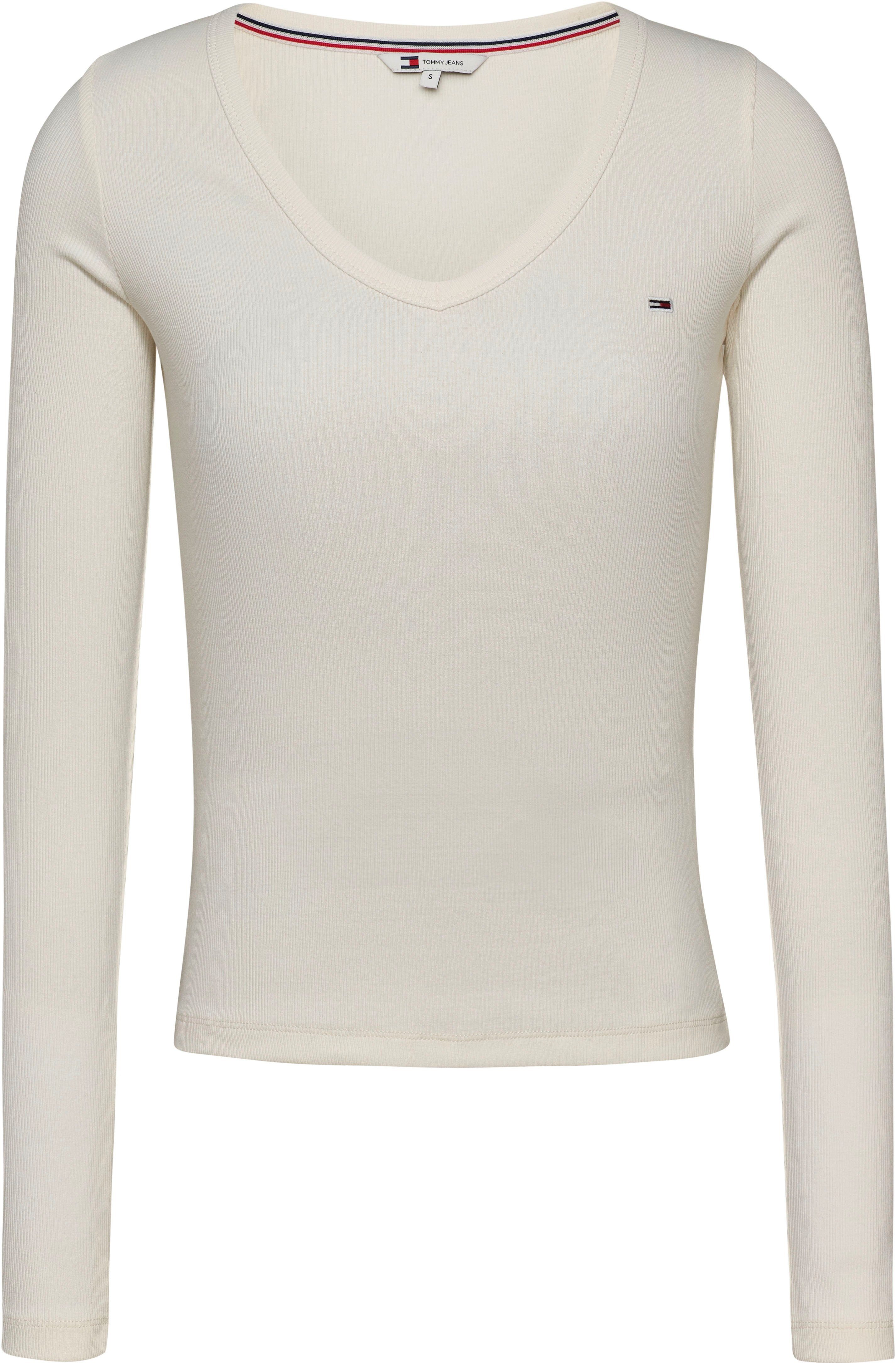 TOMMY JEANS Shirt met lange mouwen TJW SLIM ESSENTIAL RIB V LS