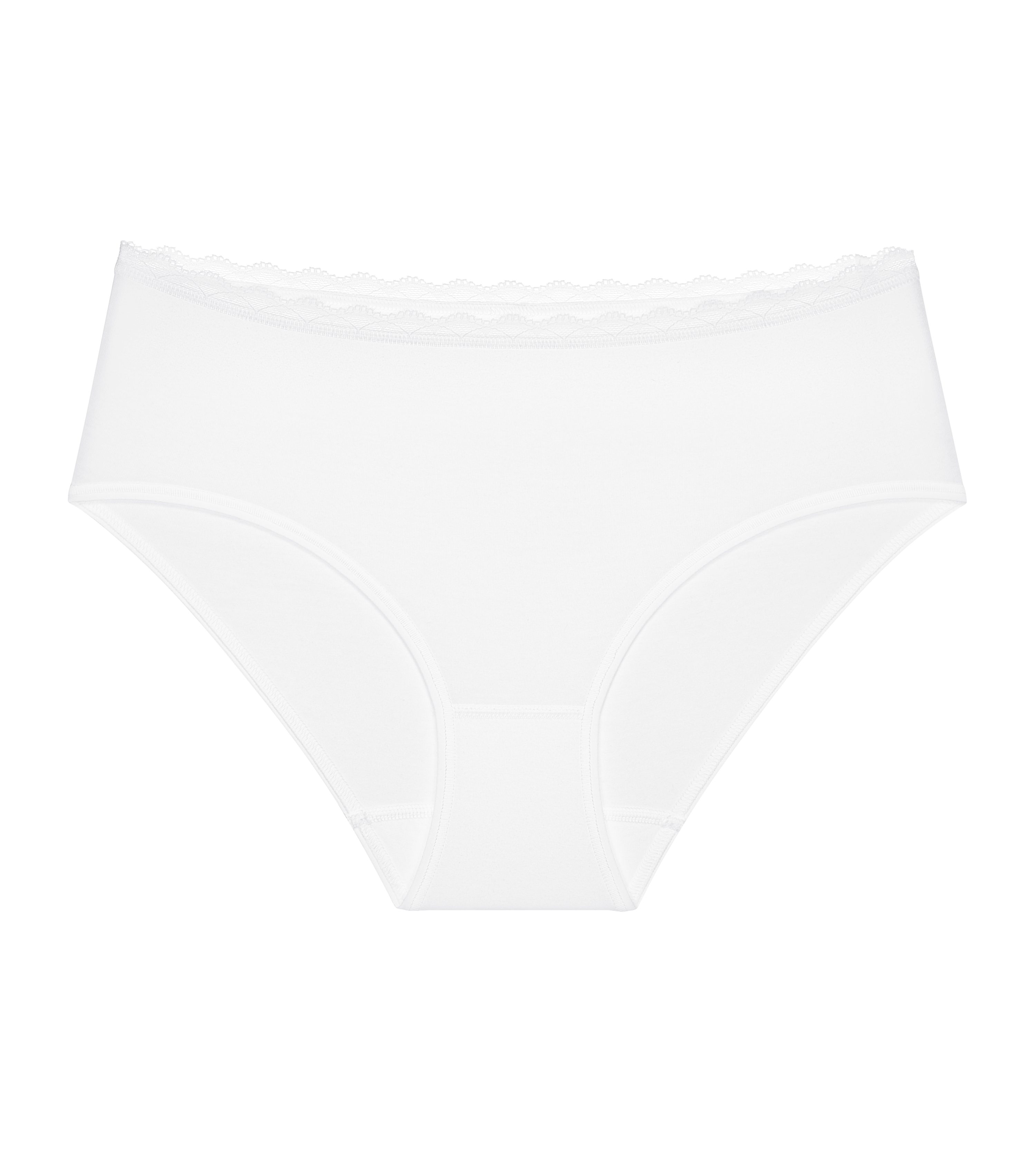 Triumph Midislip Feel Of Cotton zacht, zonder zijnaden, smalle kanten band (Set van 2)