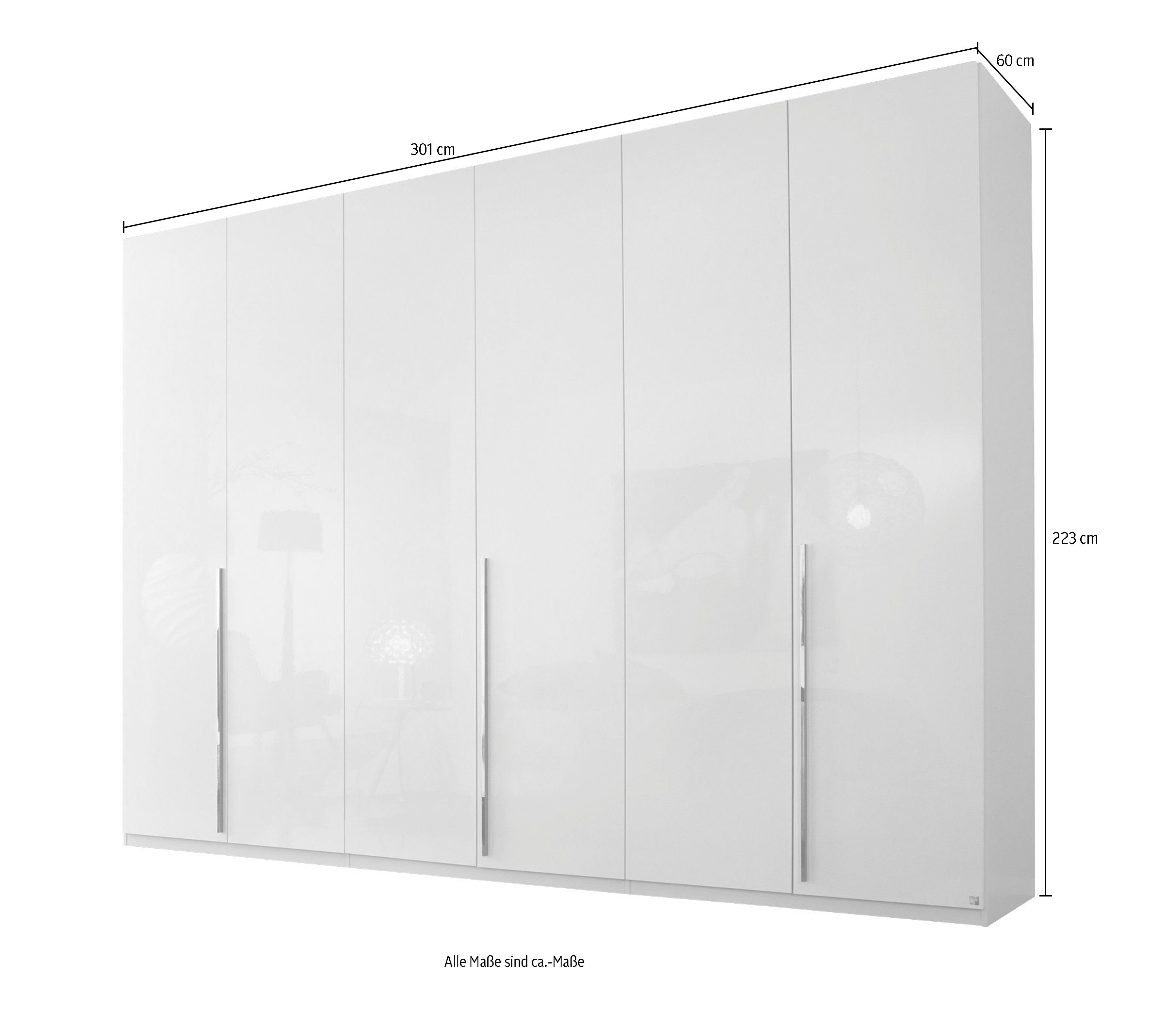 rauch Draaideurkast Kledingkast kast garderobe linnenkast BESTSELLER MONTCLAR met uitgebreide binneninrichting en hoogglans front made in germany