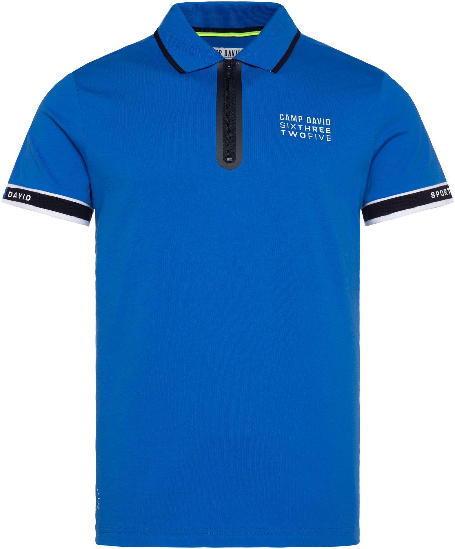 CAMP DAVID Poloshirt met contrasterende details