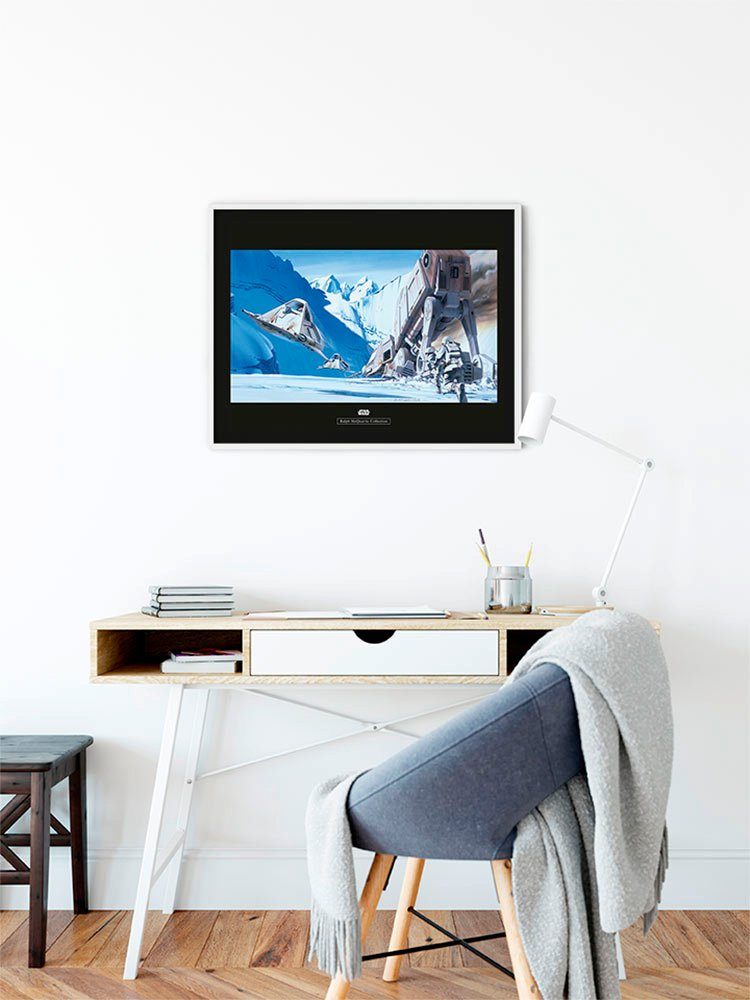 Komar Wanddecoratie Star Wars Classic RMQ Hoth Battle Snowspeeder Wanddecoratie voor de kinderkamer - zonder lijst (1 stuk)