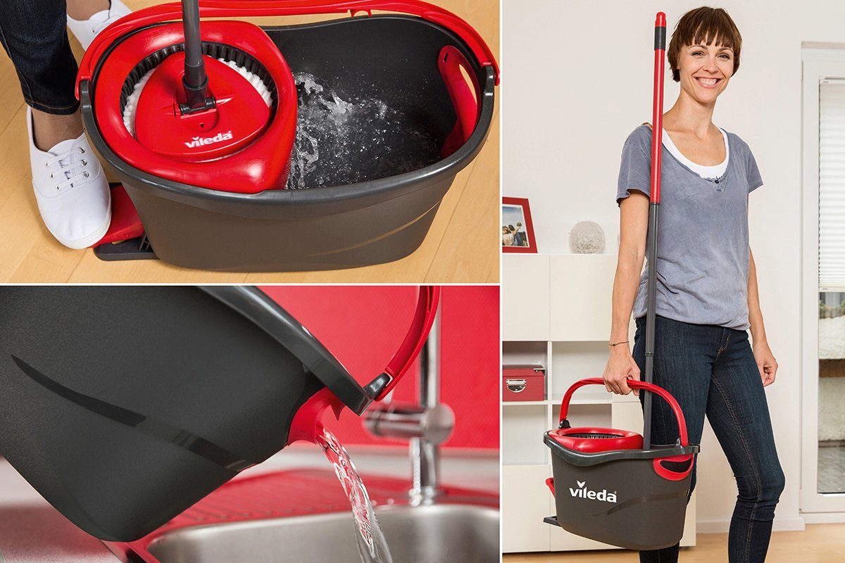 Vileda Vloerwisserset Turbo Easy Wring & Clean ideaal voor laminaat, parket, tegels