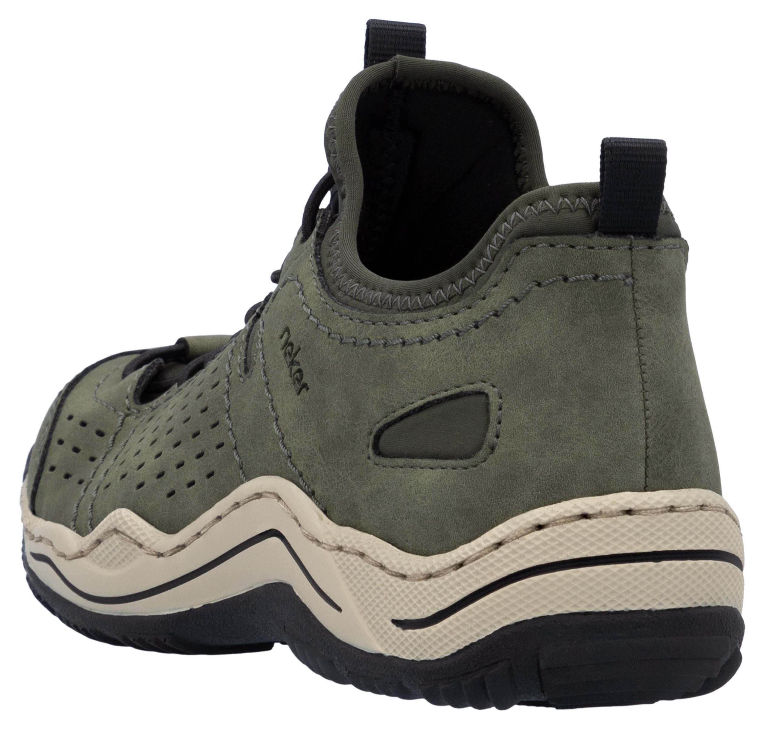Rieker Slip-on sneakers , instapschoen, vrijetijdssneaker, lage schoen met opvallende loopzool