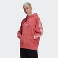 adidas originals hoodie loungewear adicolor 3d trefoil oversize roze