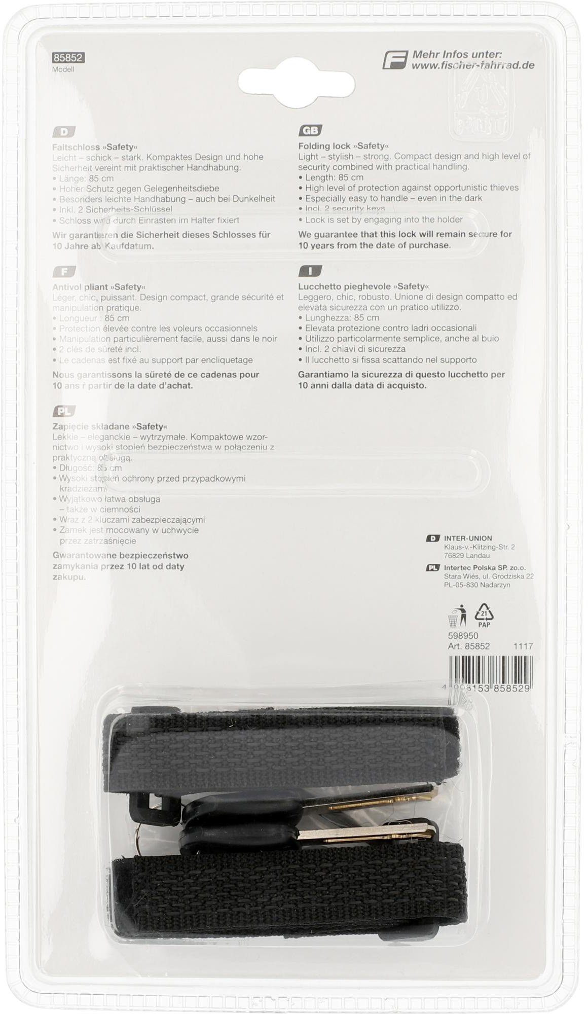 Fischer Vouwslot FISCHER vouwslot incl. houder (set, 4-delig)