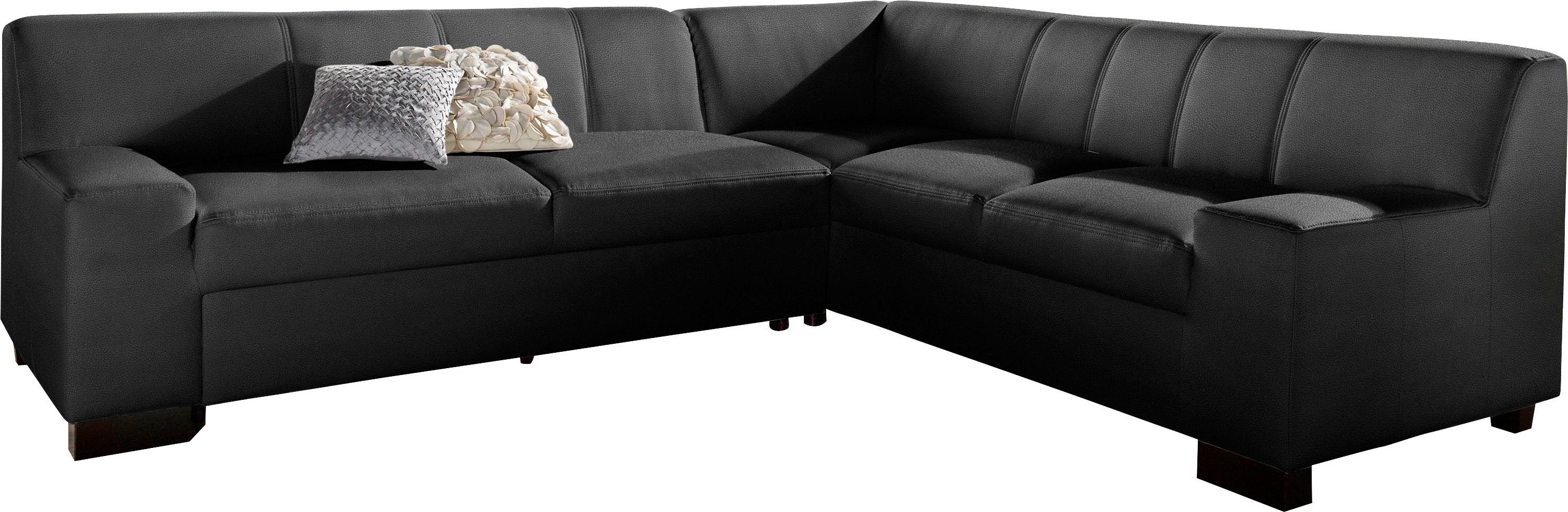 DOMO collection Hoekbank Norma, moderne armleuningen, tijdloos en elegant, L-vorm
