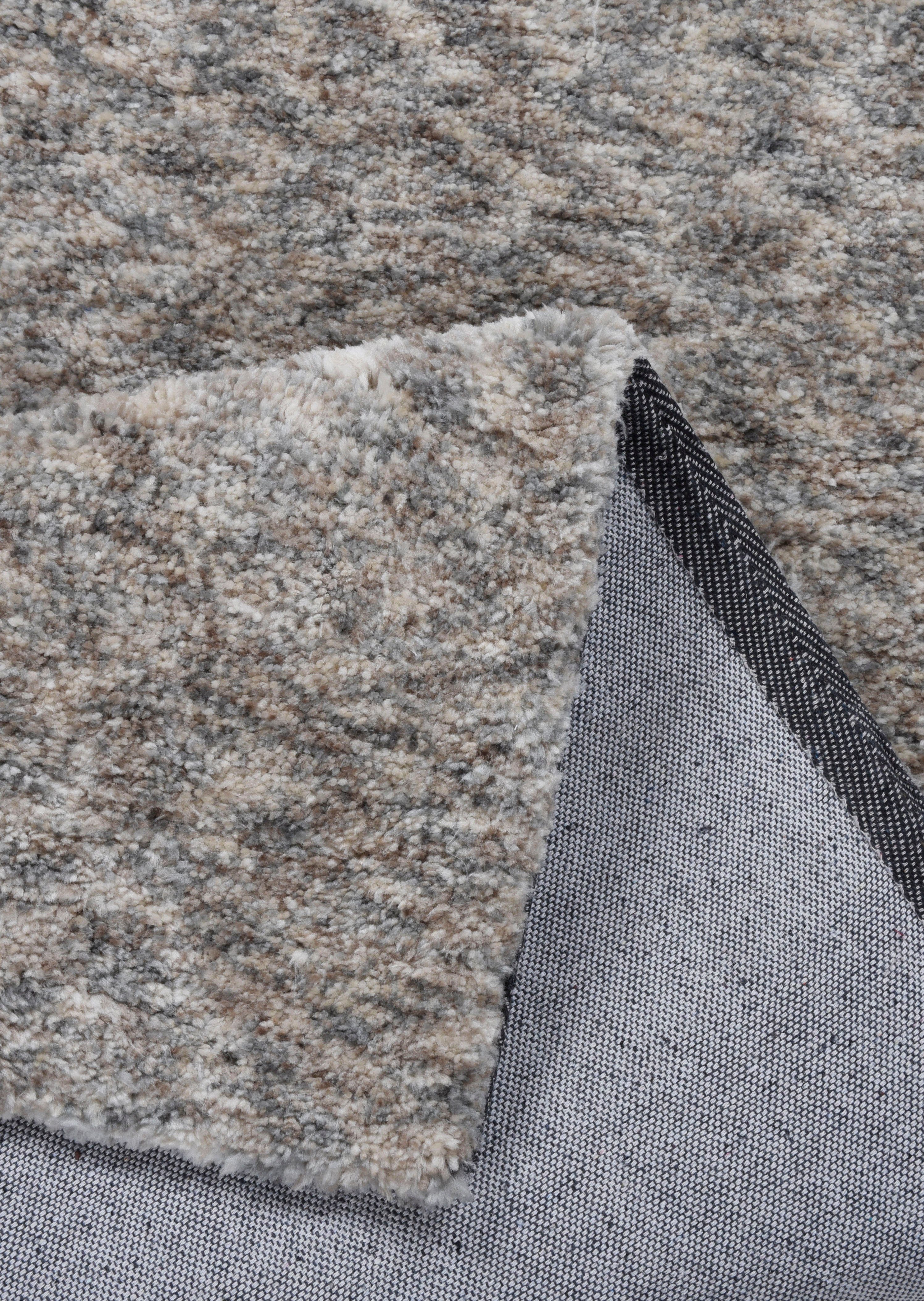Sansibar Vloerkleed Munkmarsch Uni gemêleerd, 100% polyester, bijzonder zacht, woonkamer, slaapkamer