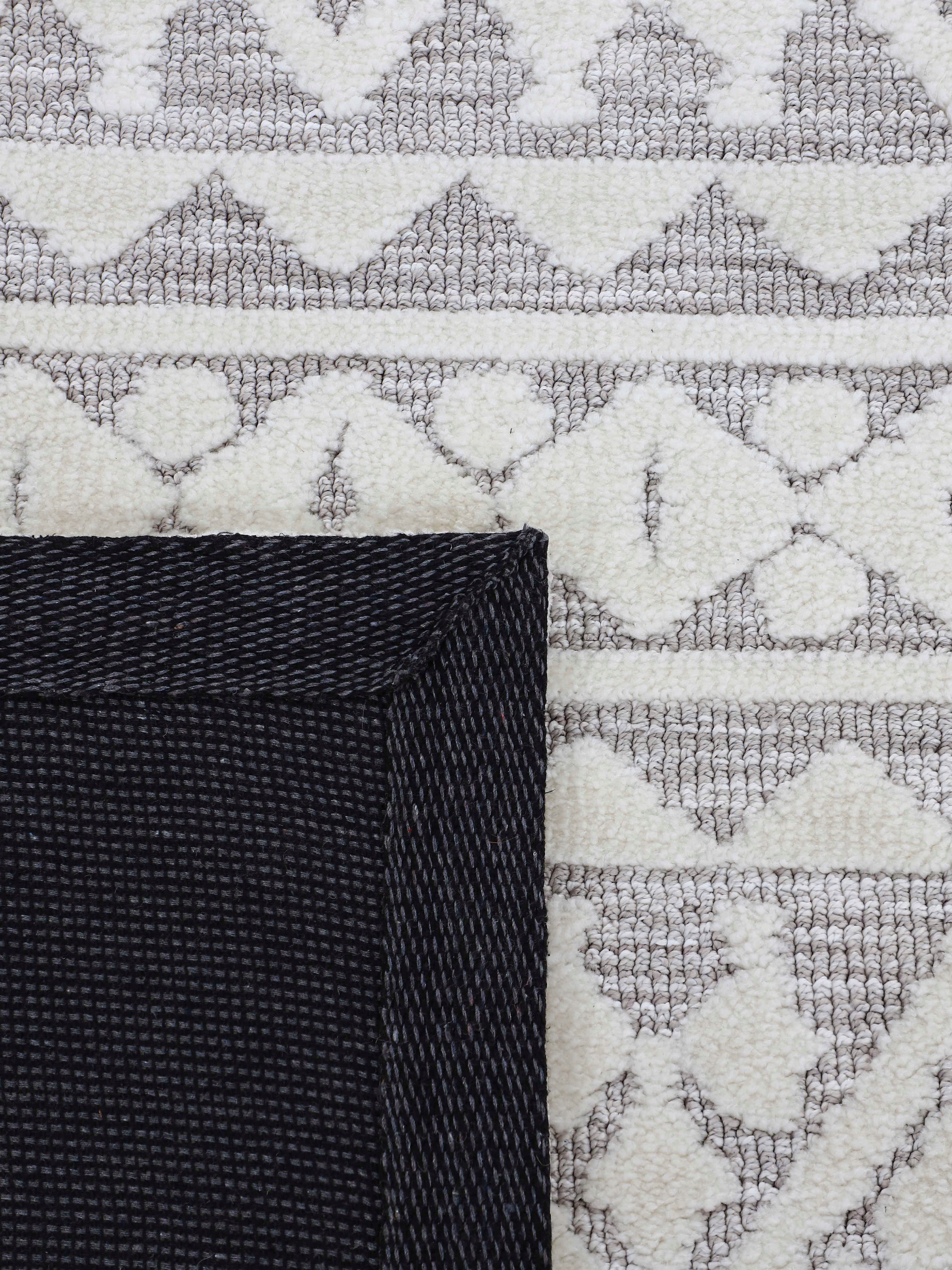 carpetfine Vloerkleed Holly 2 Ruitmotief, hoog-laag structuur, woonkamer