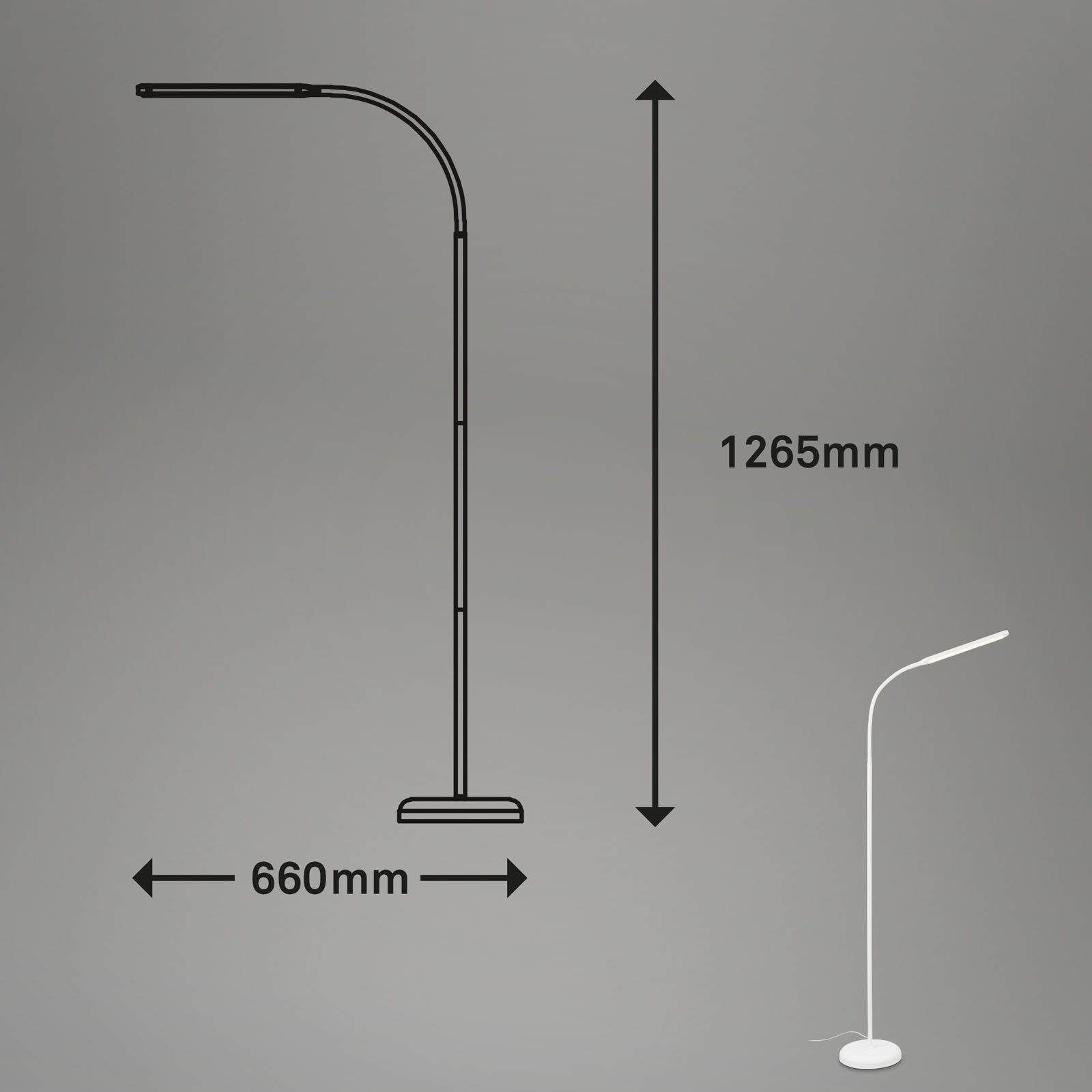 Briloner Leuchten Staande lamp Vloerlamp PIVAZ