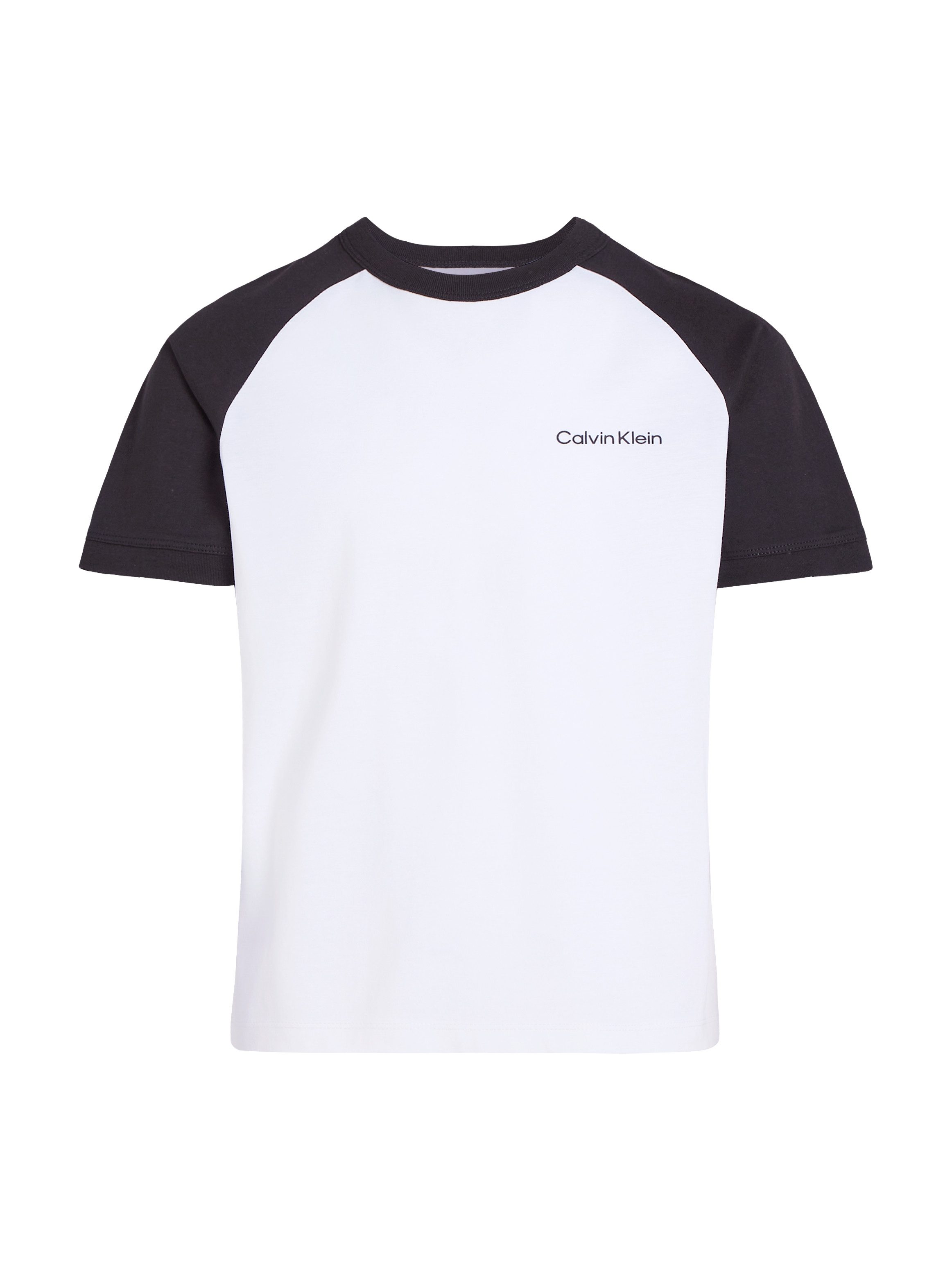 Calvin Klein Shirt met ronde hals COLOR BLOCK SS T-SHIRT voor kinderen tot 16 jaar met logo-opdruk