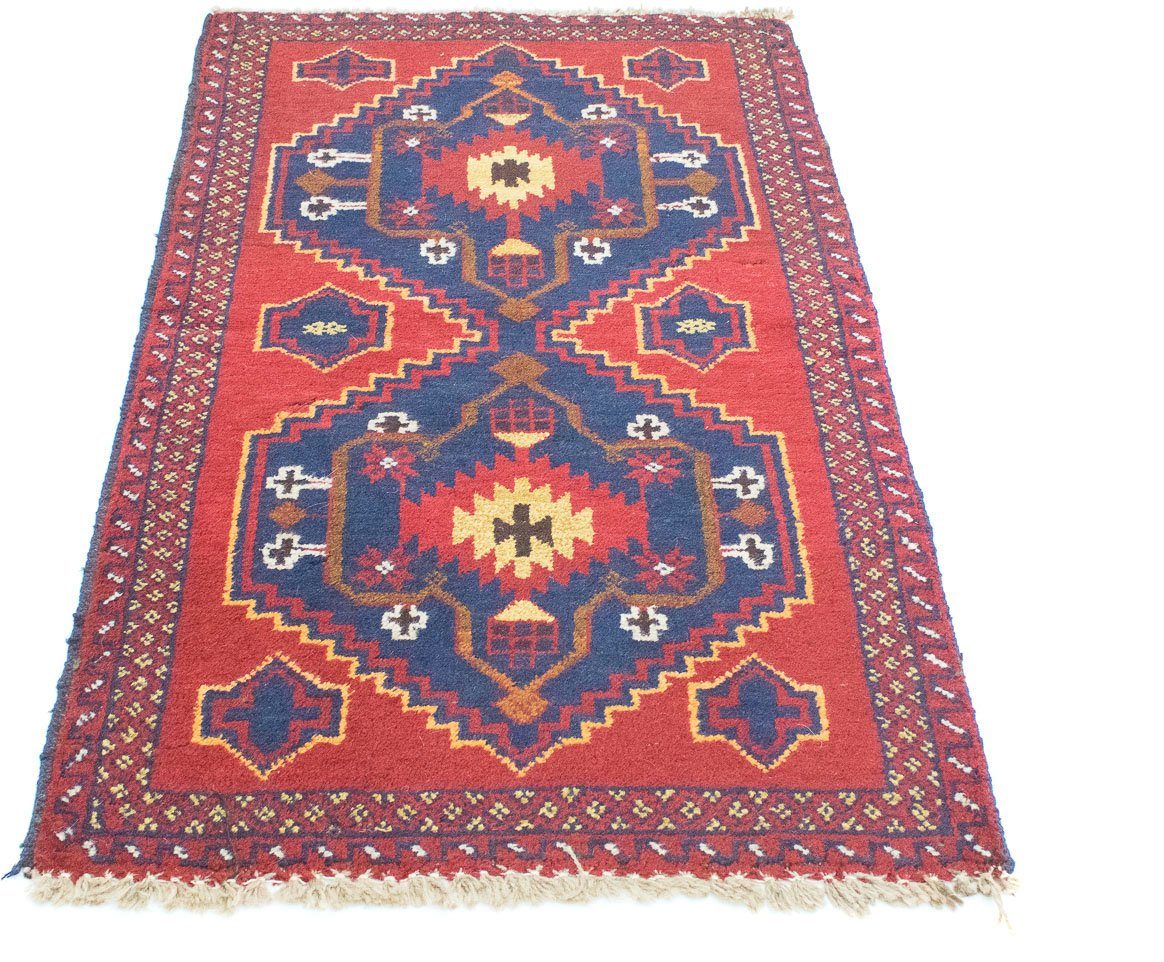 morgenland Wollen kleed Belutsch vloerkleed met de hand geknoopt rood handgeknoopt