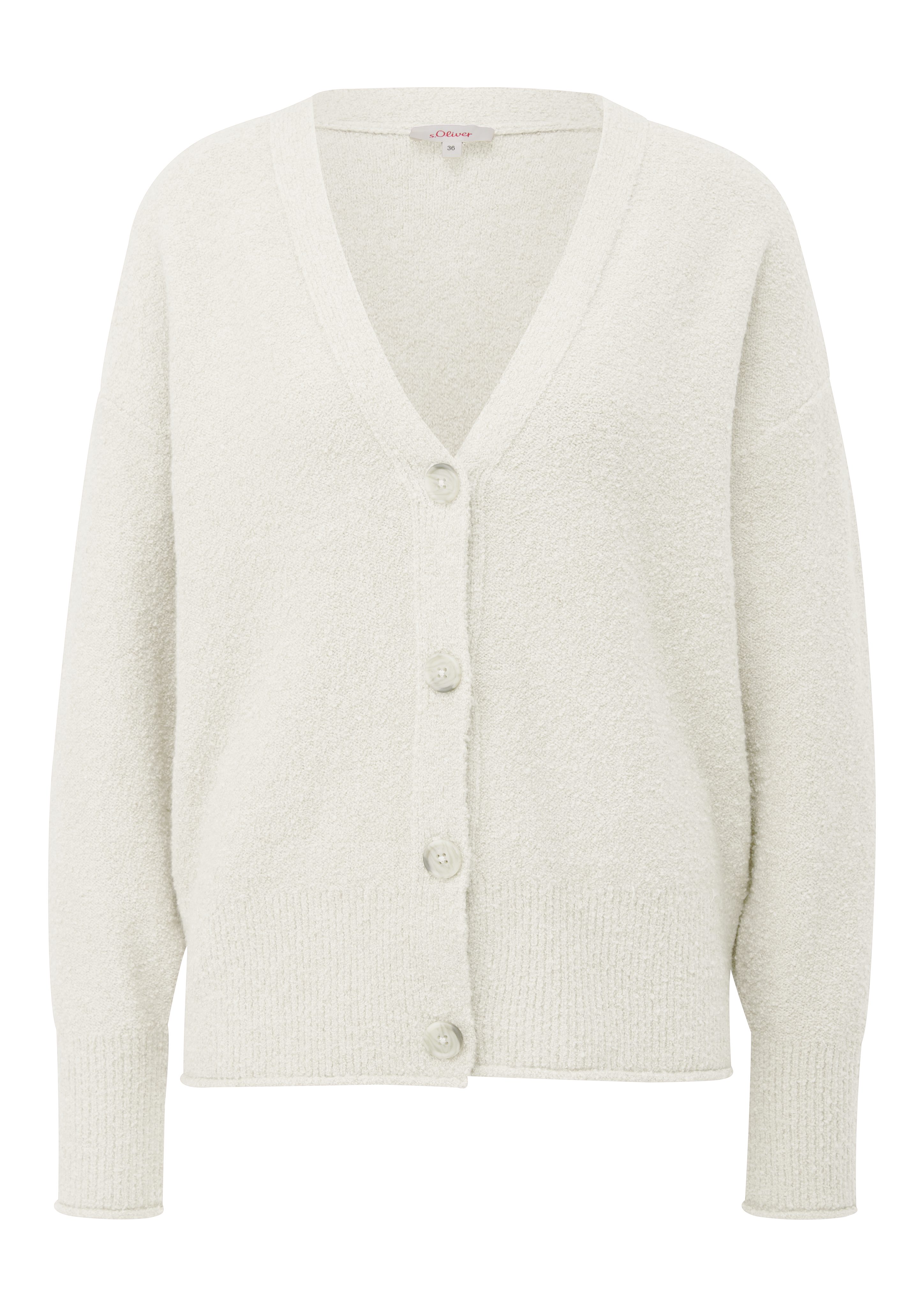 s.Oliver Vest met v-hals en knoopsluiting