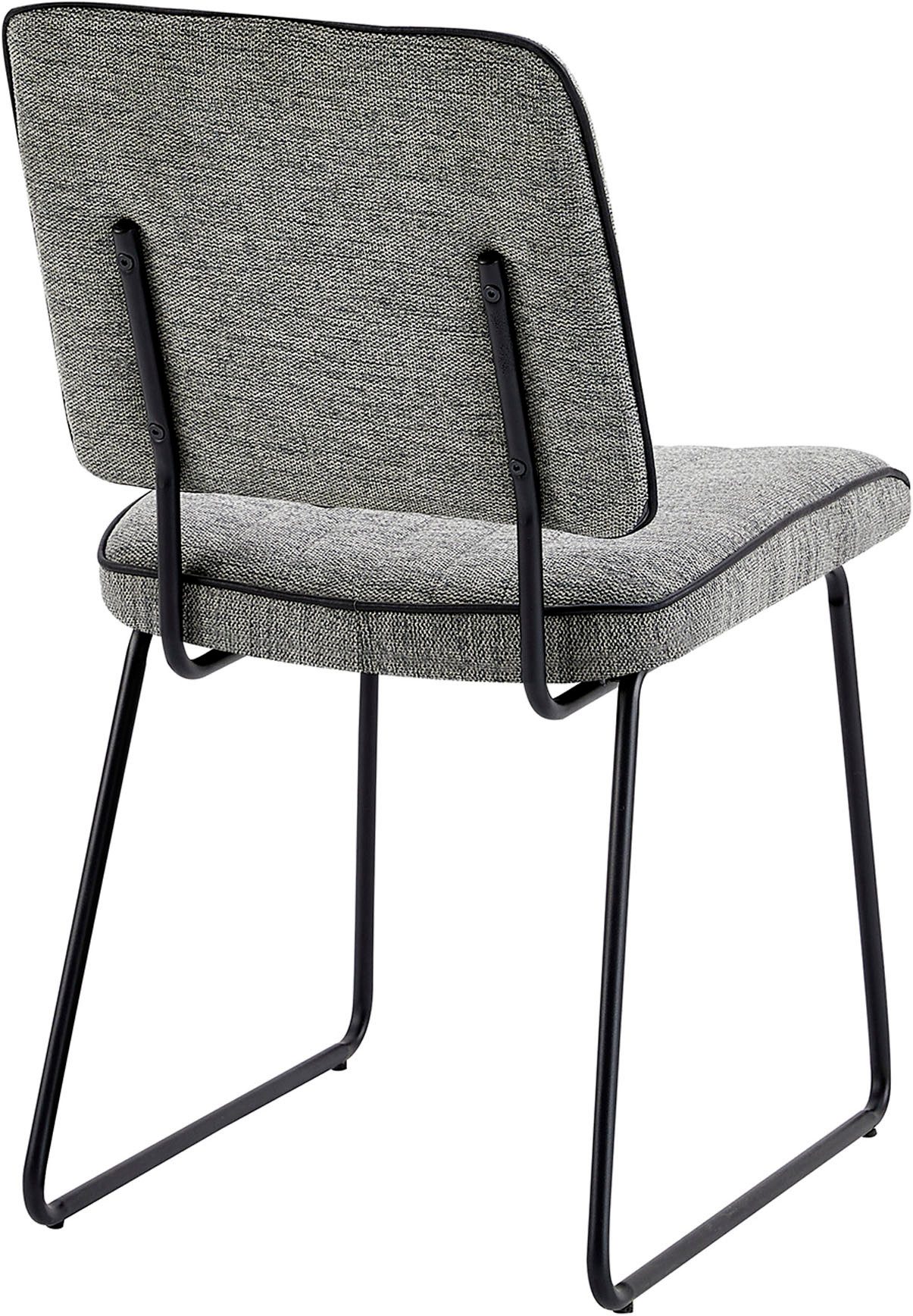 byLIVING Stoel met beugelpoten Liam 4-delige set moderne stoel in praktische 4-set met metalen frame (set, 4 stuks)