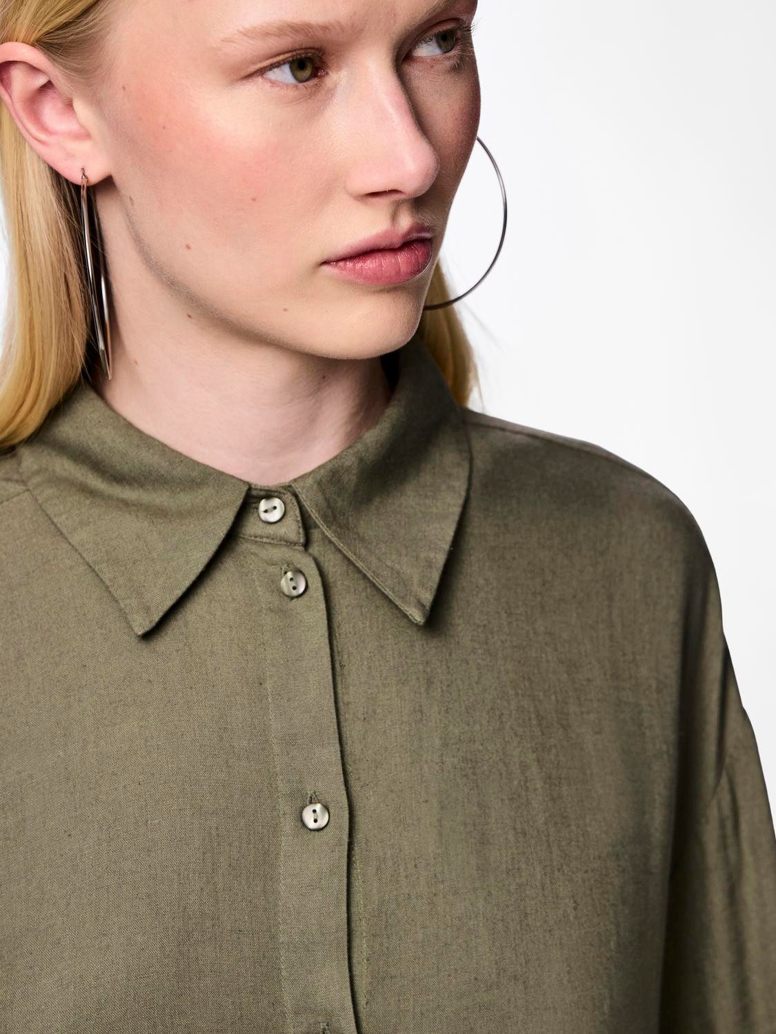pieces Overhemdblouse PCPIA LS LOOSE SHIRT WVN NOOS