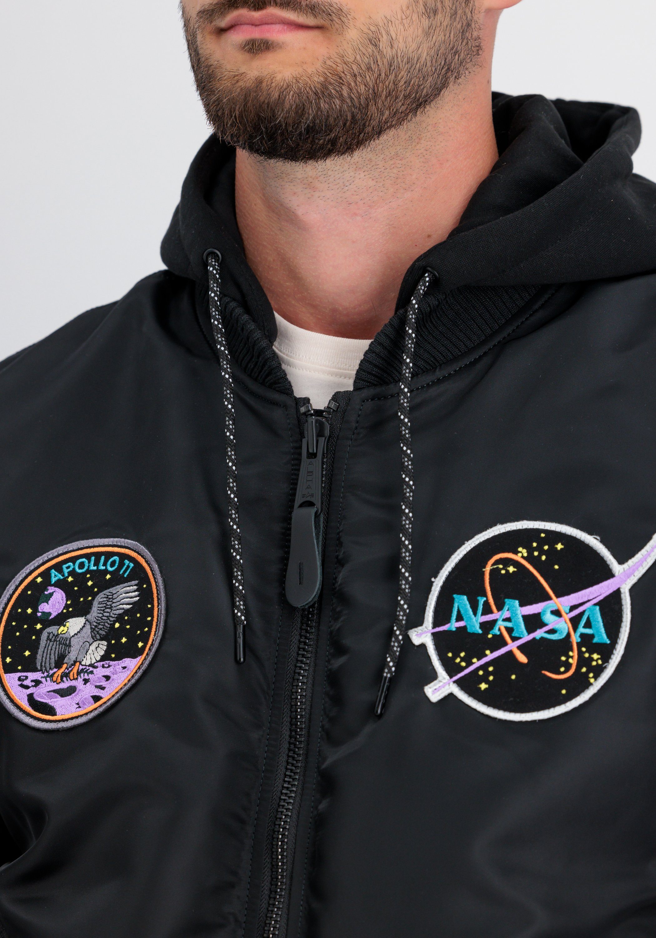 Alpha Industries Bomberjack ALPHA INDUSTRIES Men - Bomber Jackets MA-1 VF Hood Dark Side