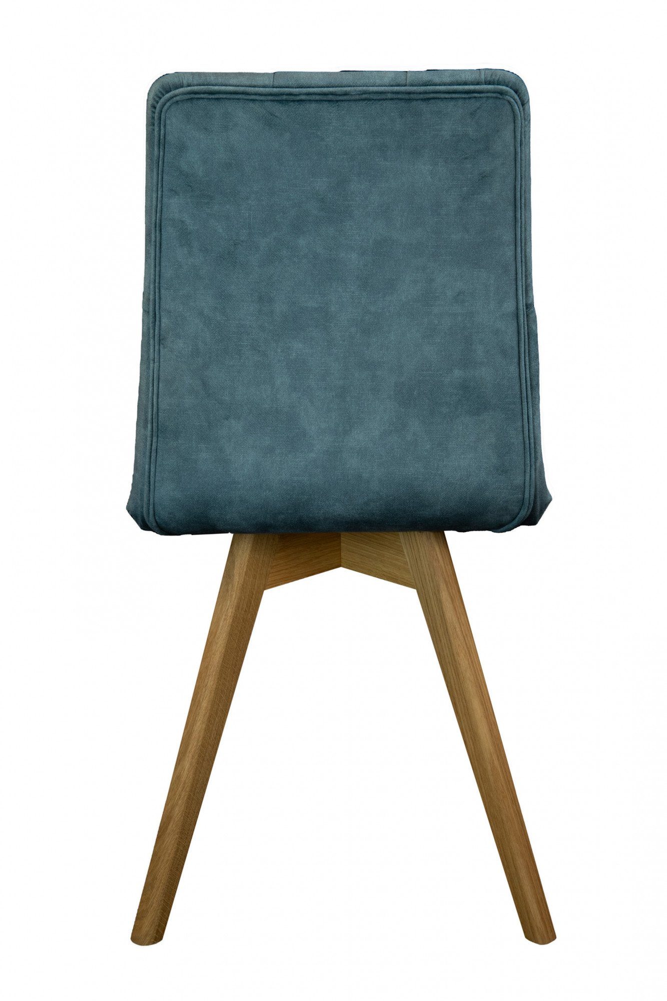 andas Eetkamerstoel Rania Massief houten frame, met knoophechting (set, 2 stuks)