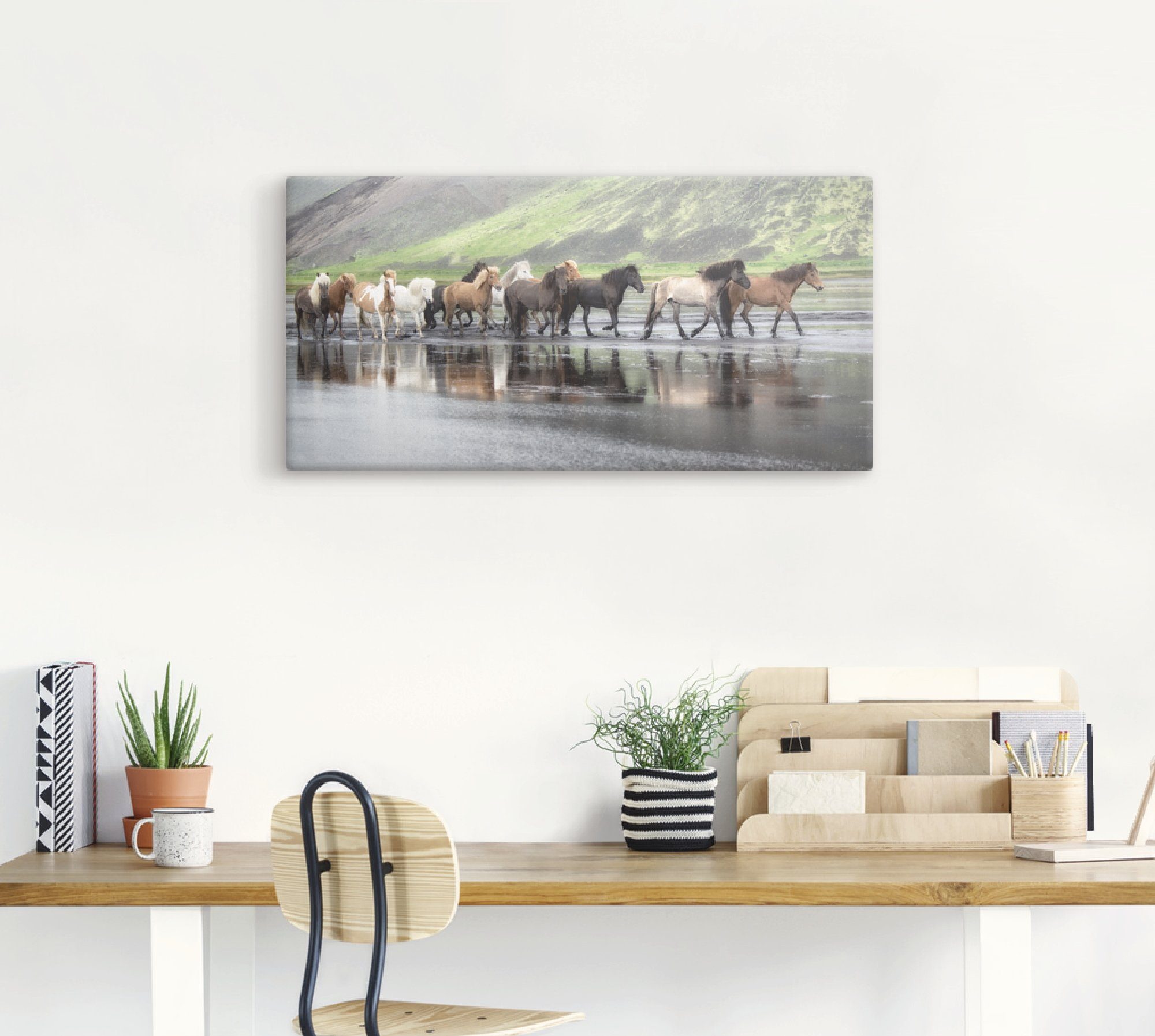 Artland Artprint IJslandse paarden XIV als artprint op linnen, muursticker in verschillende maten