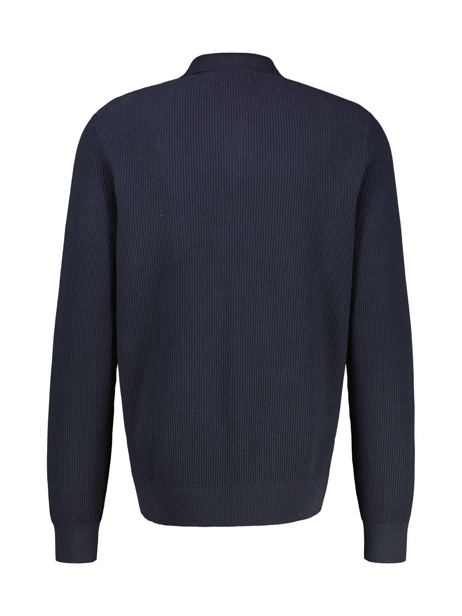 Lerros Gebreide trui LERROS lange mouw poloshirt, gebreid