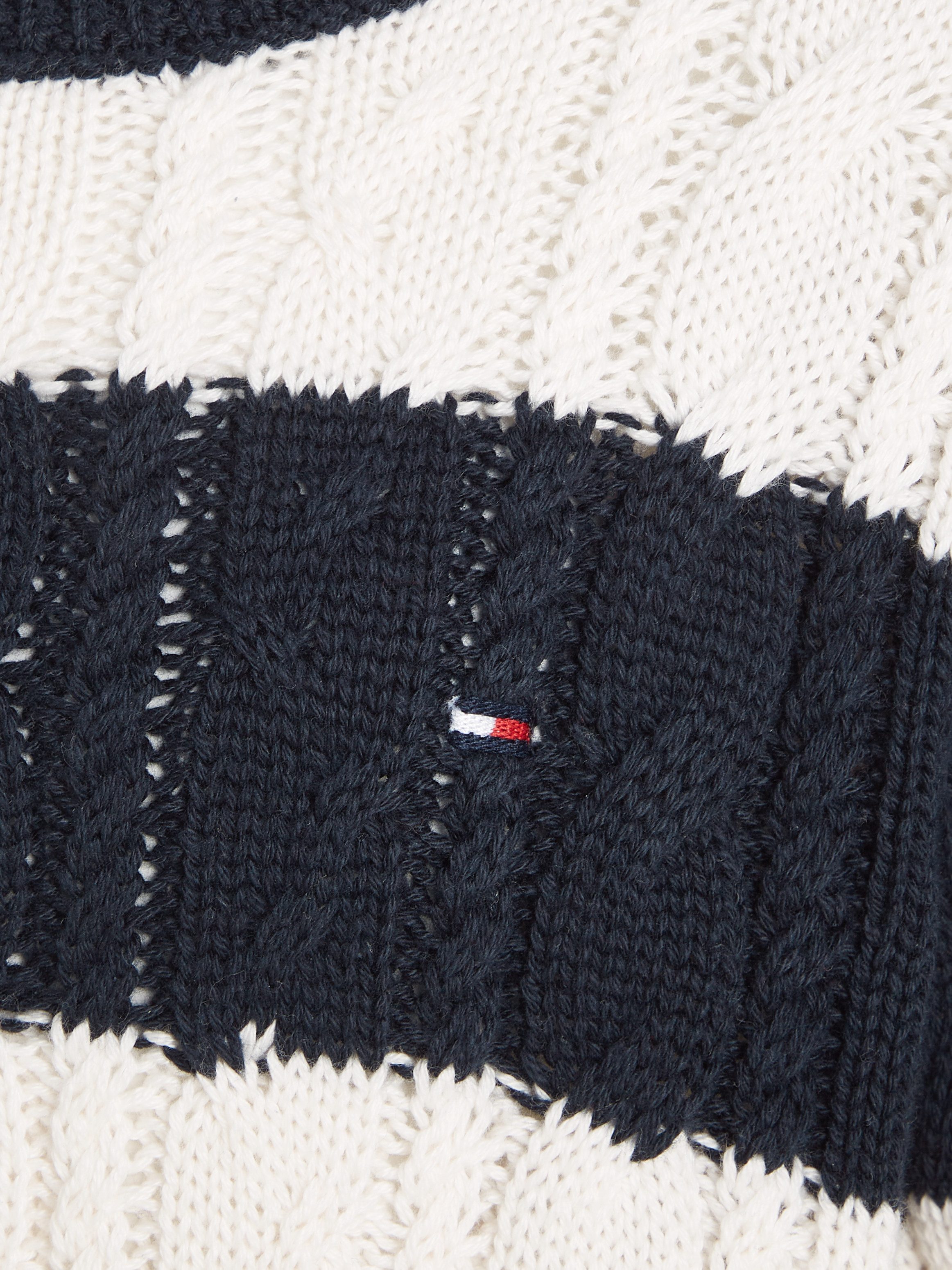 Tommy Hilfiger Gebreide trui COLORBLOCK CABLE REGULAR SWEATER Kinderen tot 16 jaar met logostiksel