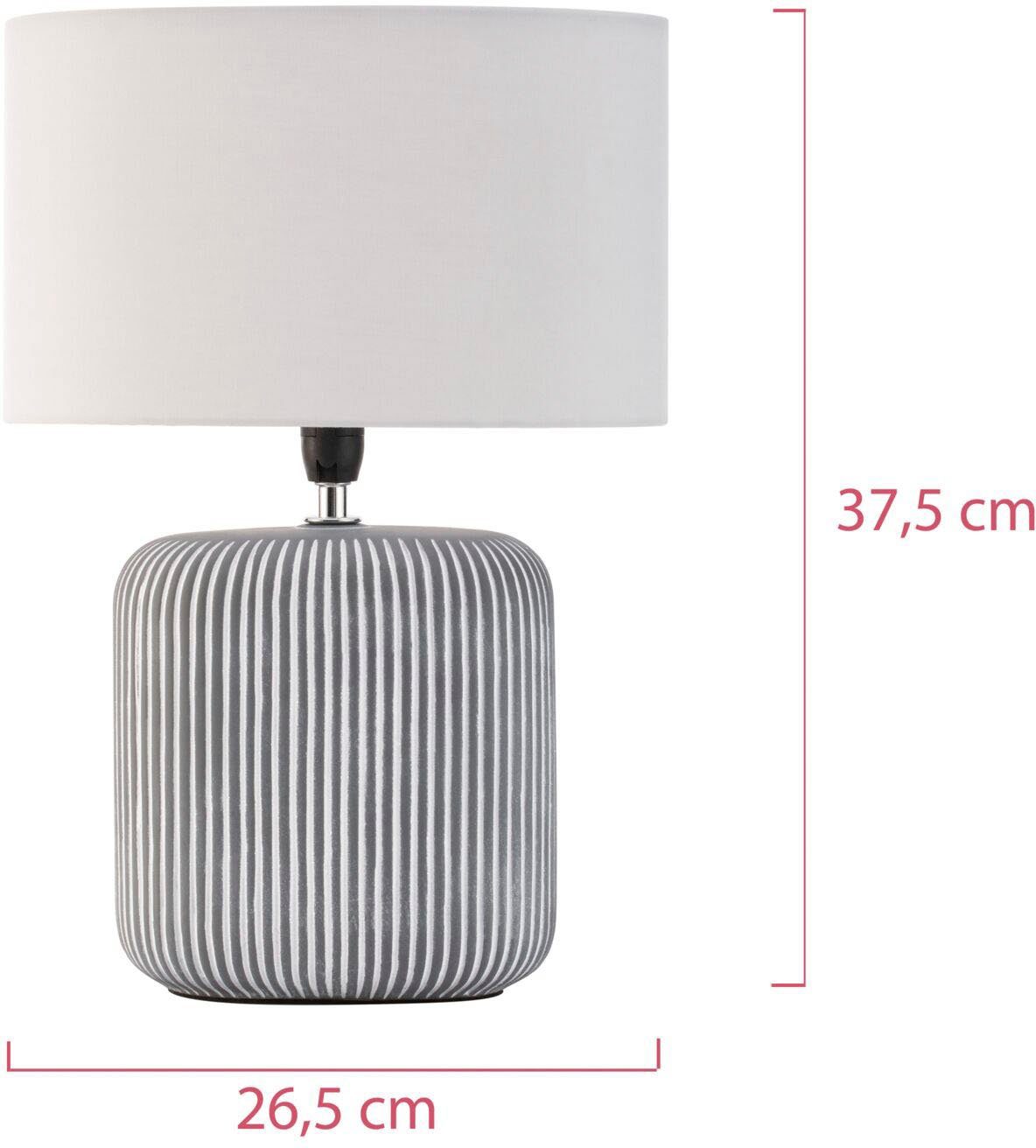 Pauleen Tafellamp Pure Shine max20W grijs/wit 230V stof/keramiek (1 stuk)