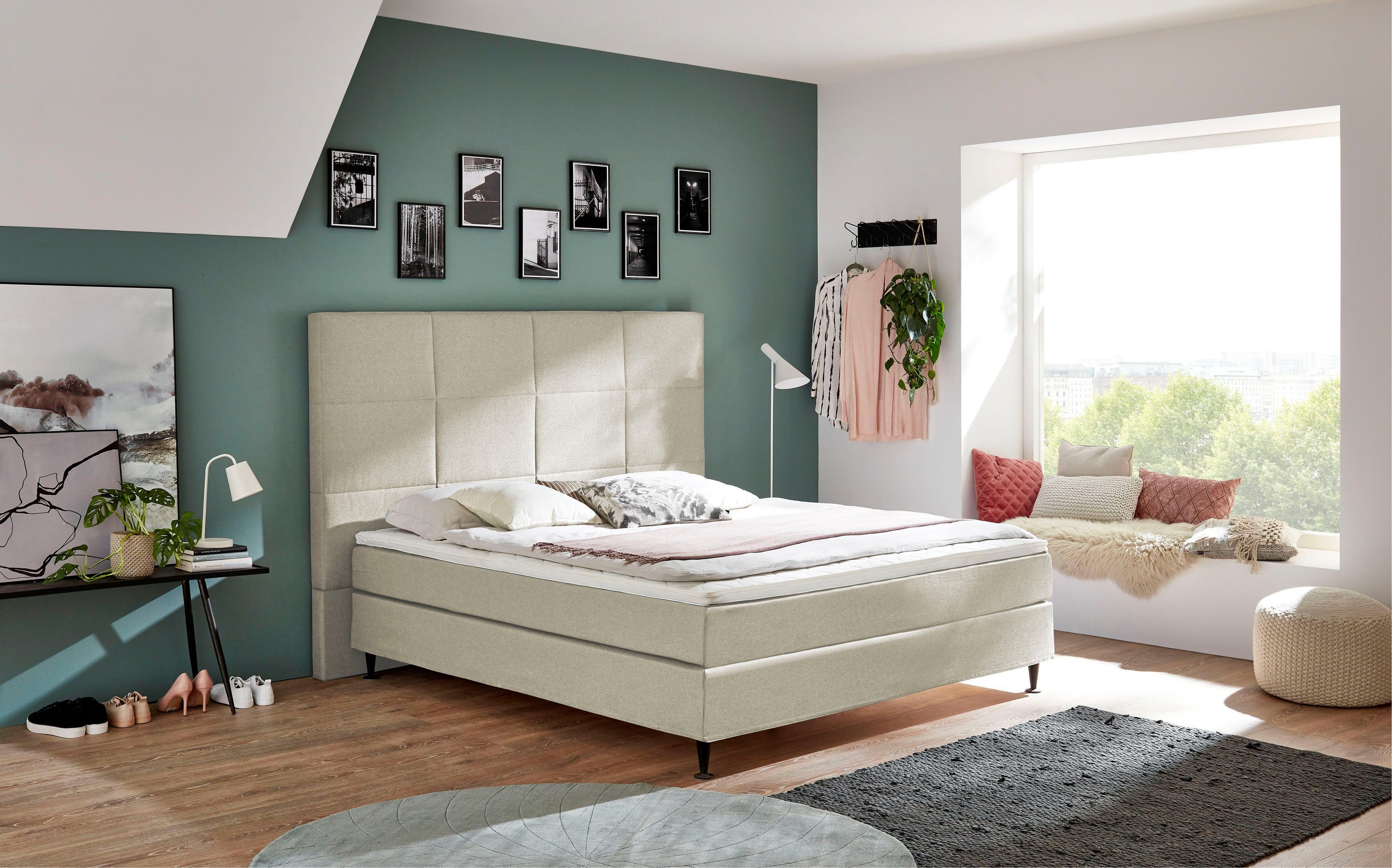 andas Boxspring Linja met hotelbed-karakter, comfort-lighoogte en topmatras inclusief