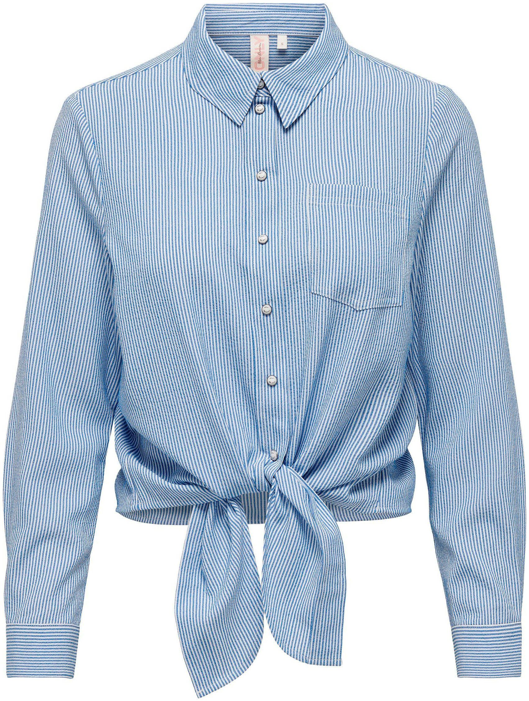Only Overhemdblouse ONLLECEY LS KNOT SHIRT NOOS WVN