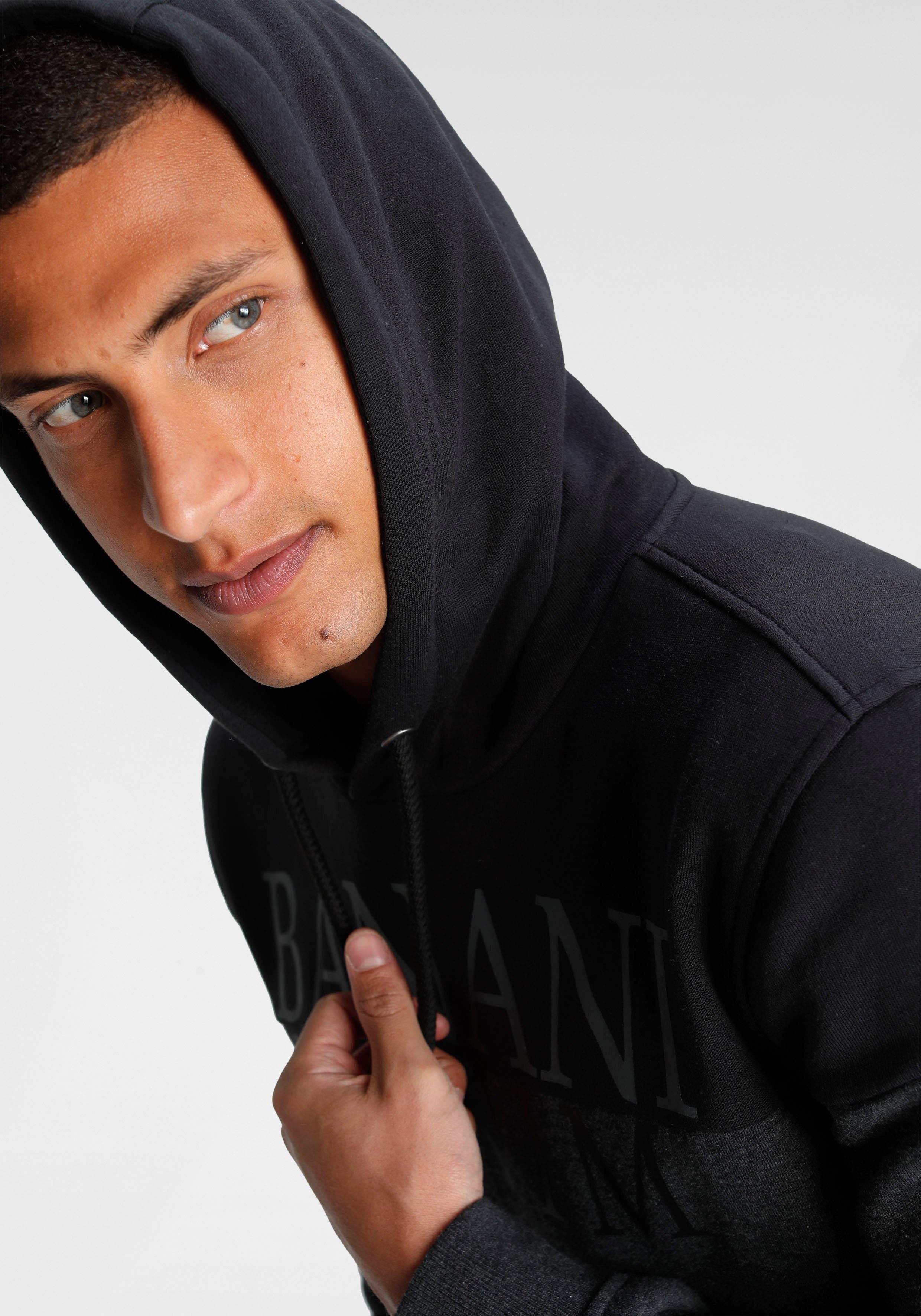 Bruno Banani Hoodie Lange mouwen, bedrukt en gemêleerd, van katoenmix