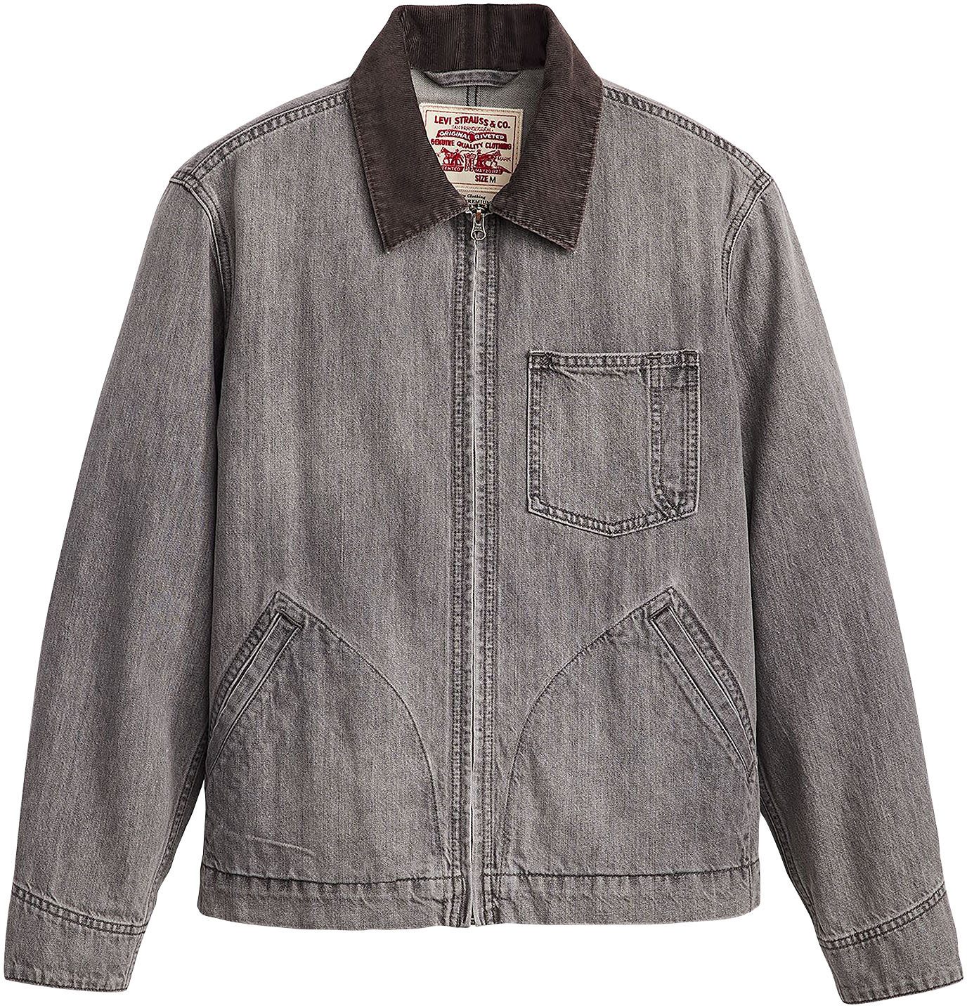 Levi's® Jeansjack FULL ZIP MECHANICS TRKR met rits en kraag met cord-inzet