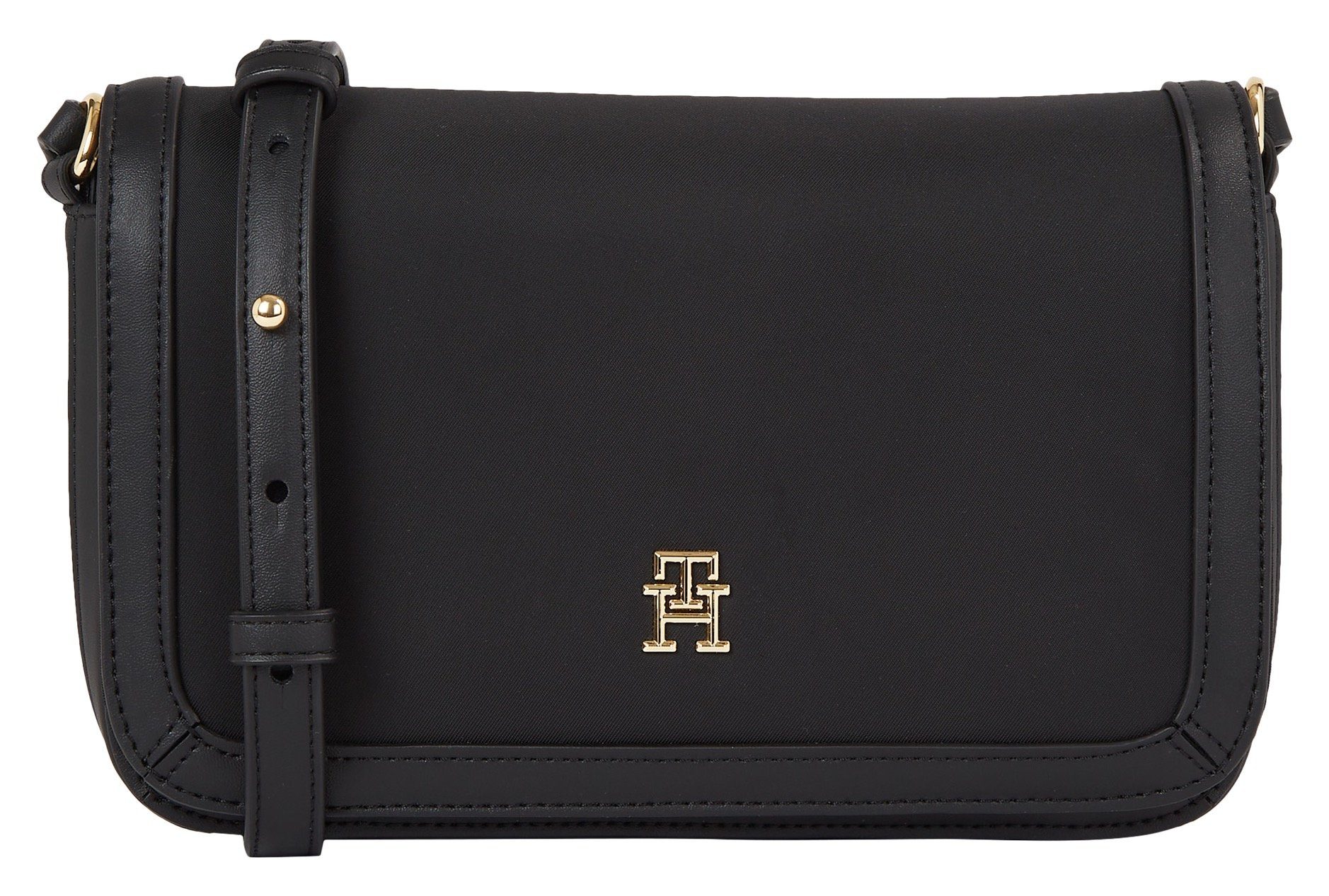 Tommy Hilfiger Schoudertas TH ESSENTIAL S FLAP CROSSOVER Handtas dames tas dames schoudertas gerecyclede materialen.