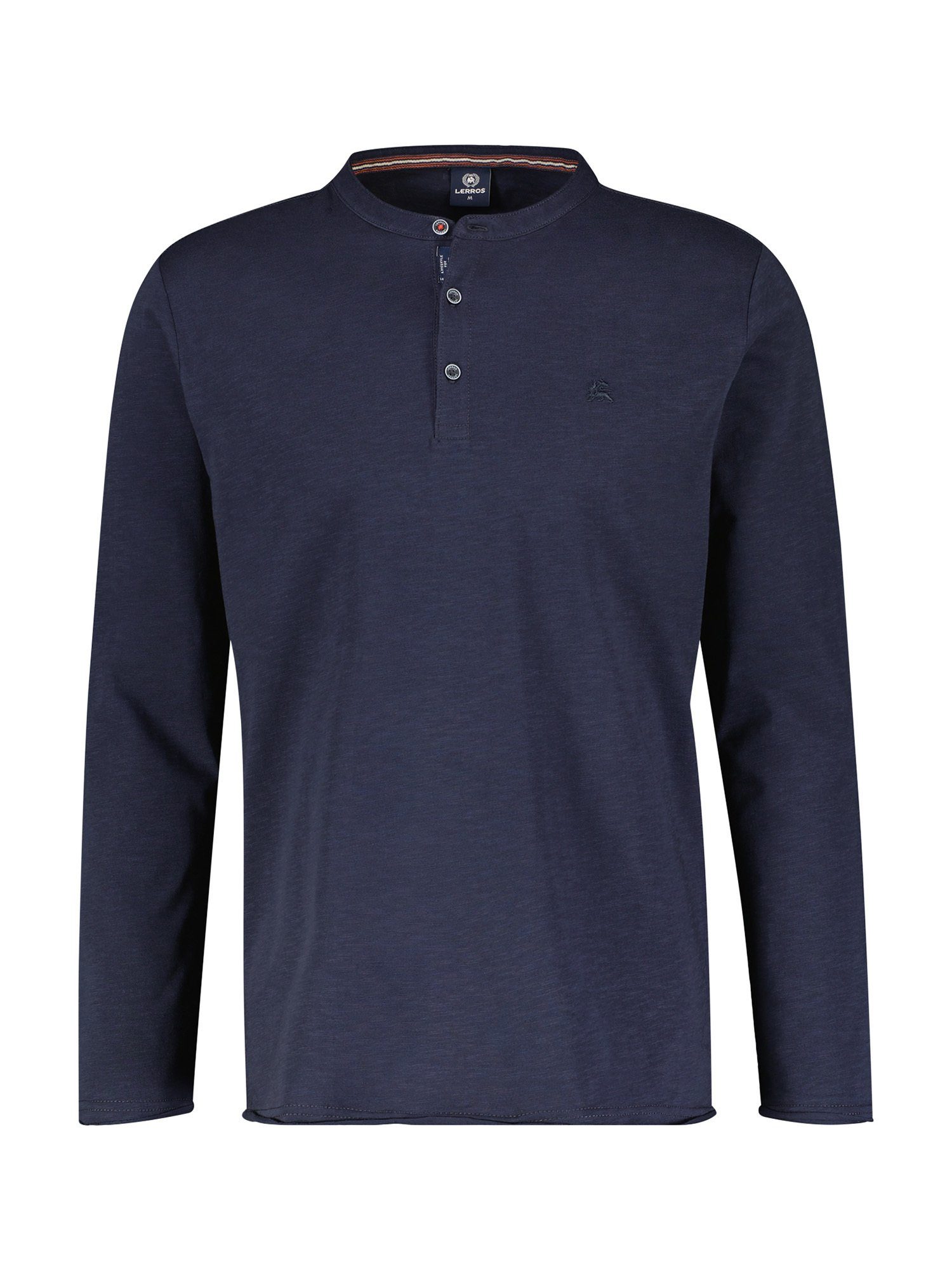 Lerros Shirt met lange mouwen LERROS slub-jersey serafino, longsleeve