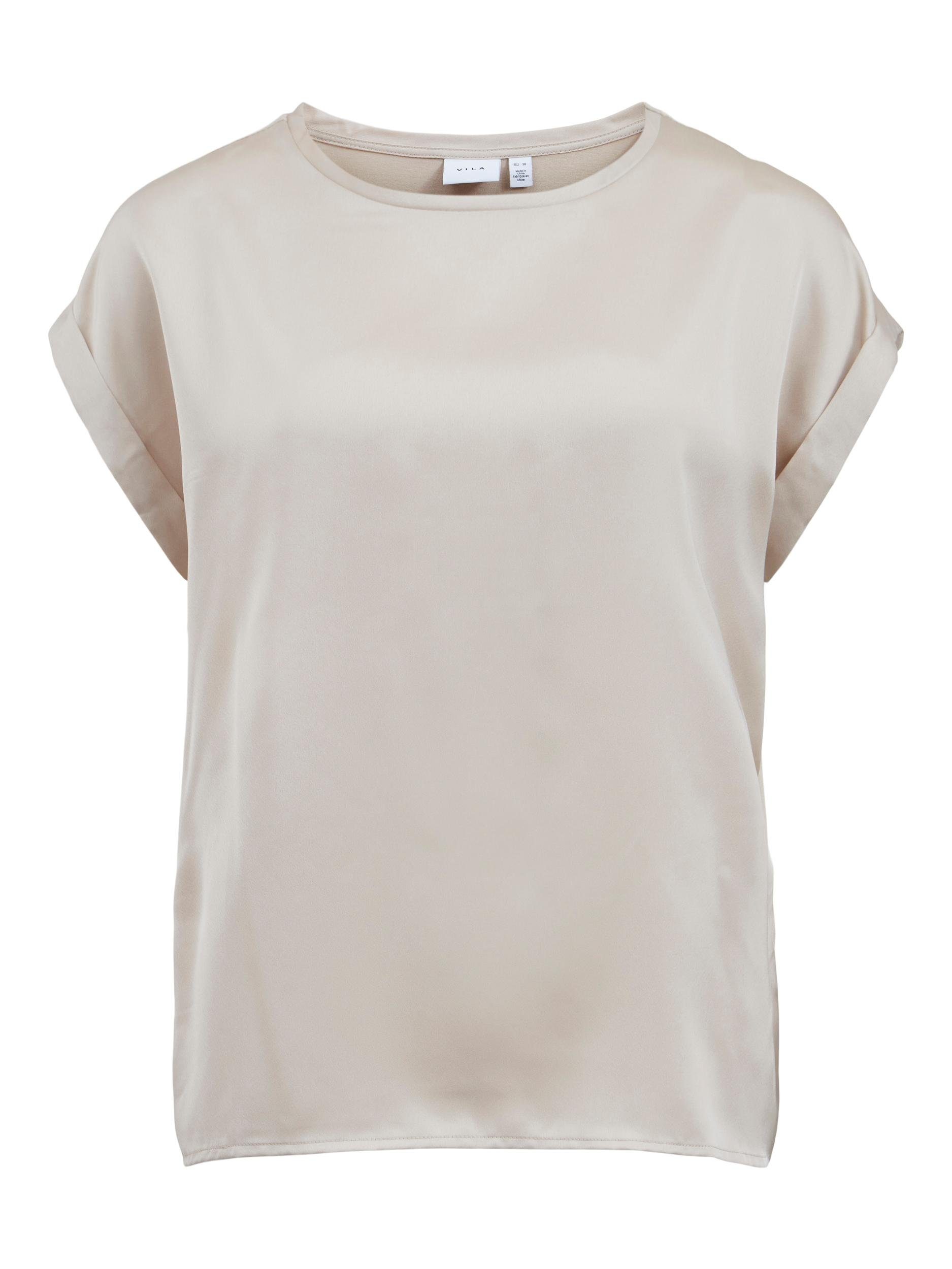 Vila Shirt met korte mouwen VIELLETTE S S SATIN TOP NOOS