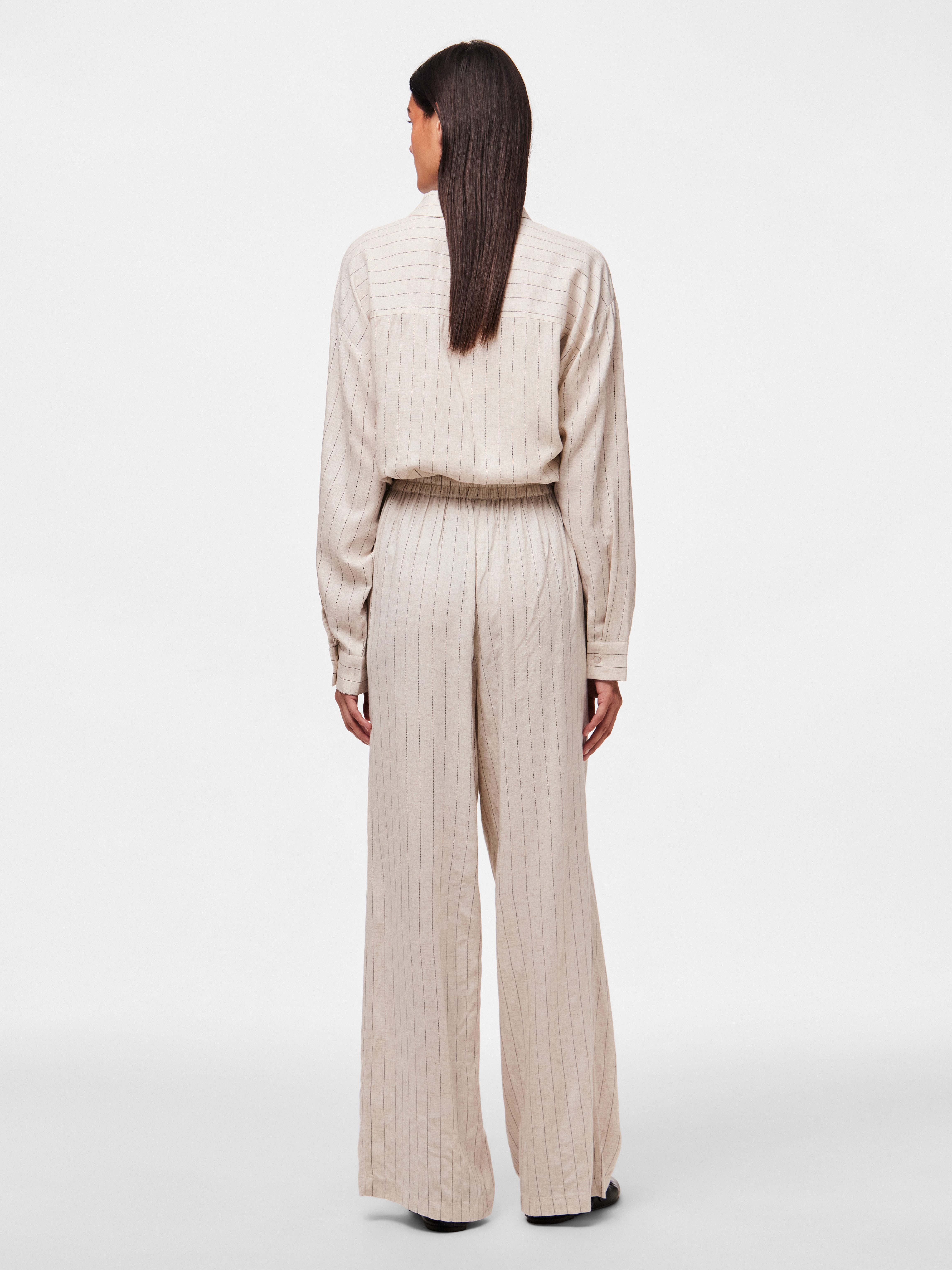 pieces Comfortbroek PCPIA HW WIDE PANTS WVN NOOS