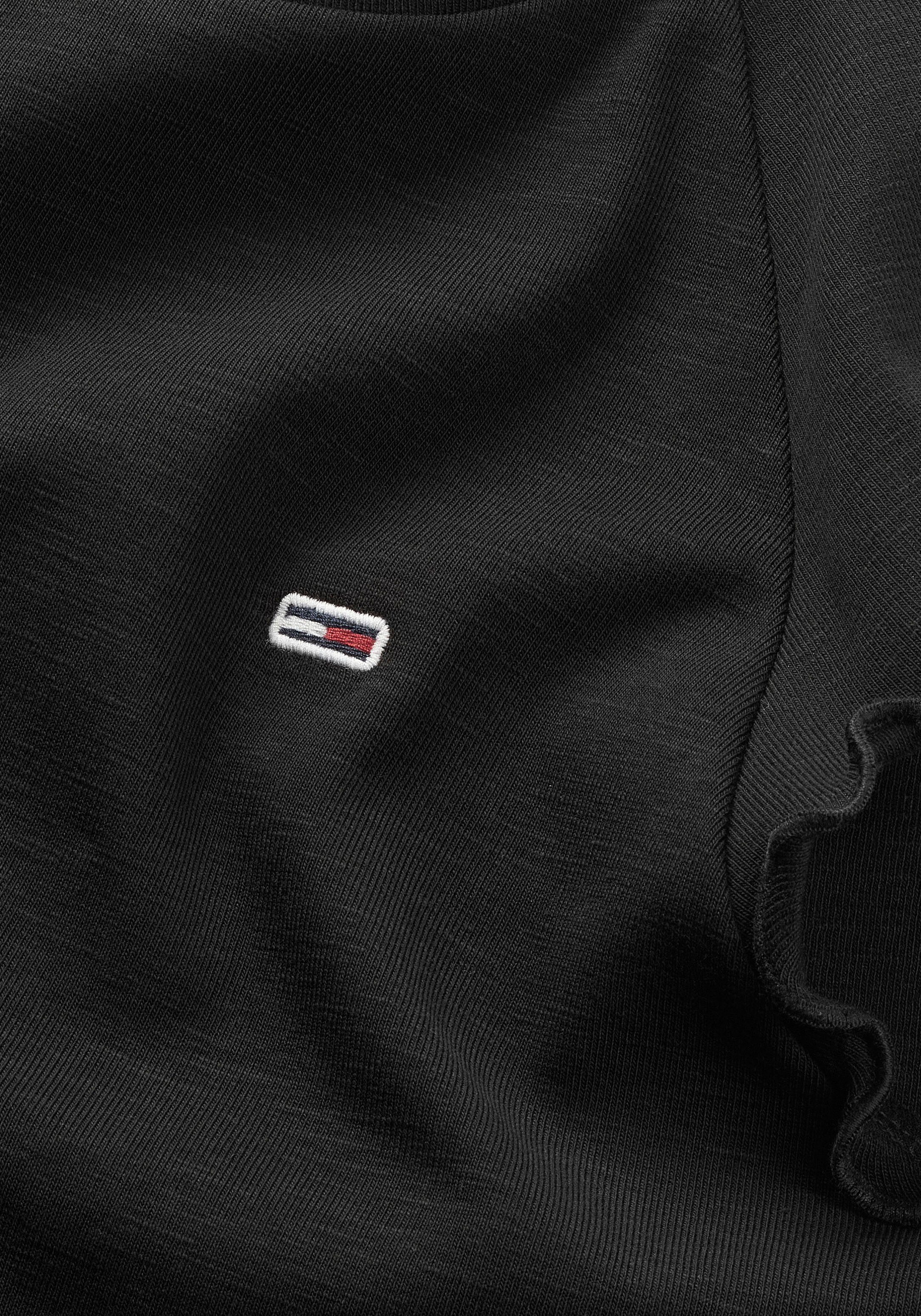 TOMMY JEANS T-shirt TJW SLIM CRP BABYLOCK RIB TEE met geschulpte manchetten & zoom