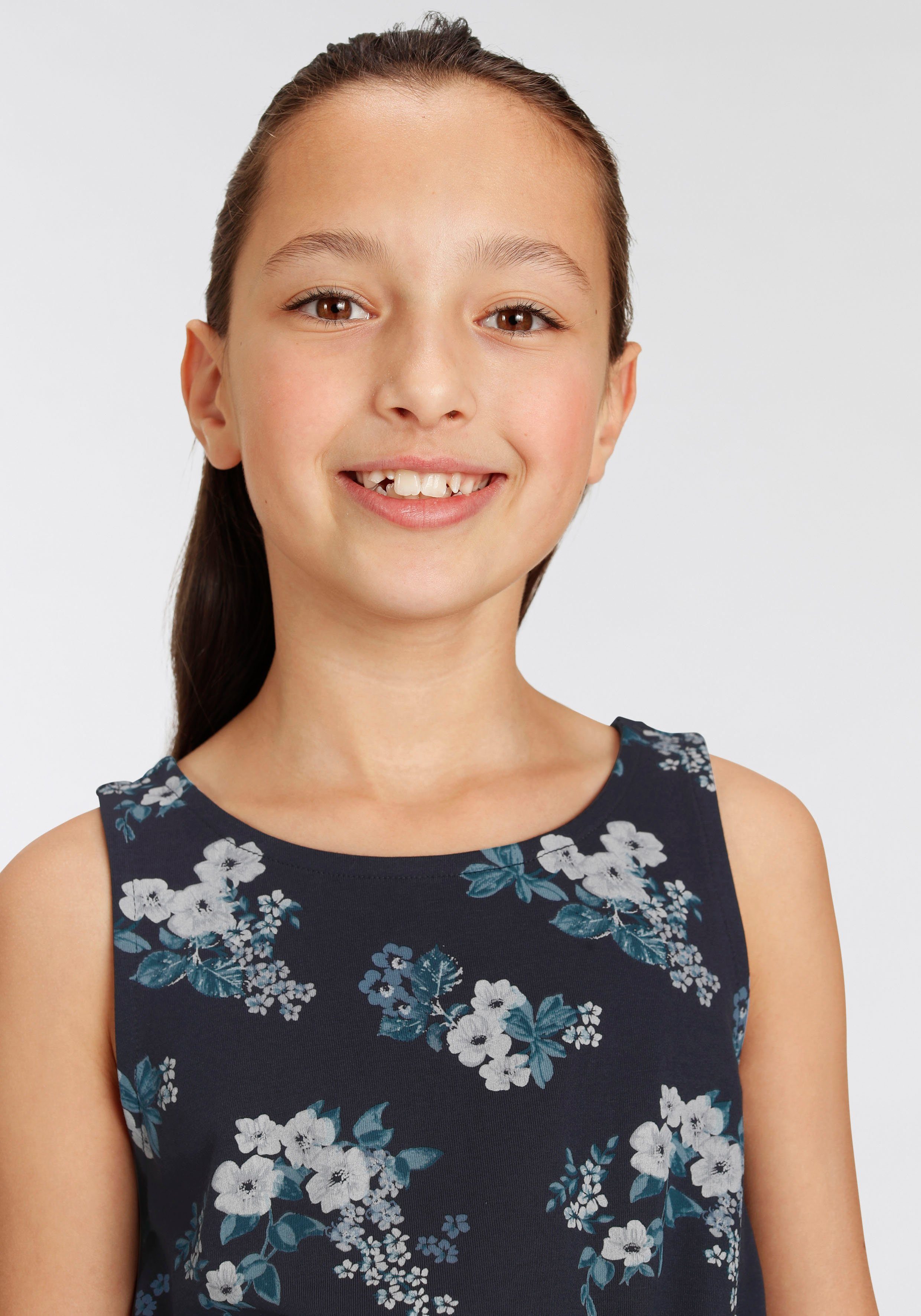 KIDSWORLD Jerseyjurk - Skaterjurk bedrukt met bloemen feestelijke gelegenheden, knie-vrije lengte, modieus, van jersey stof